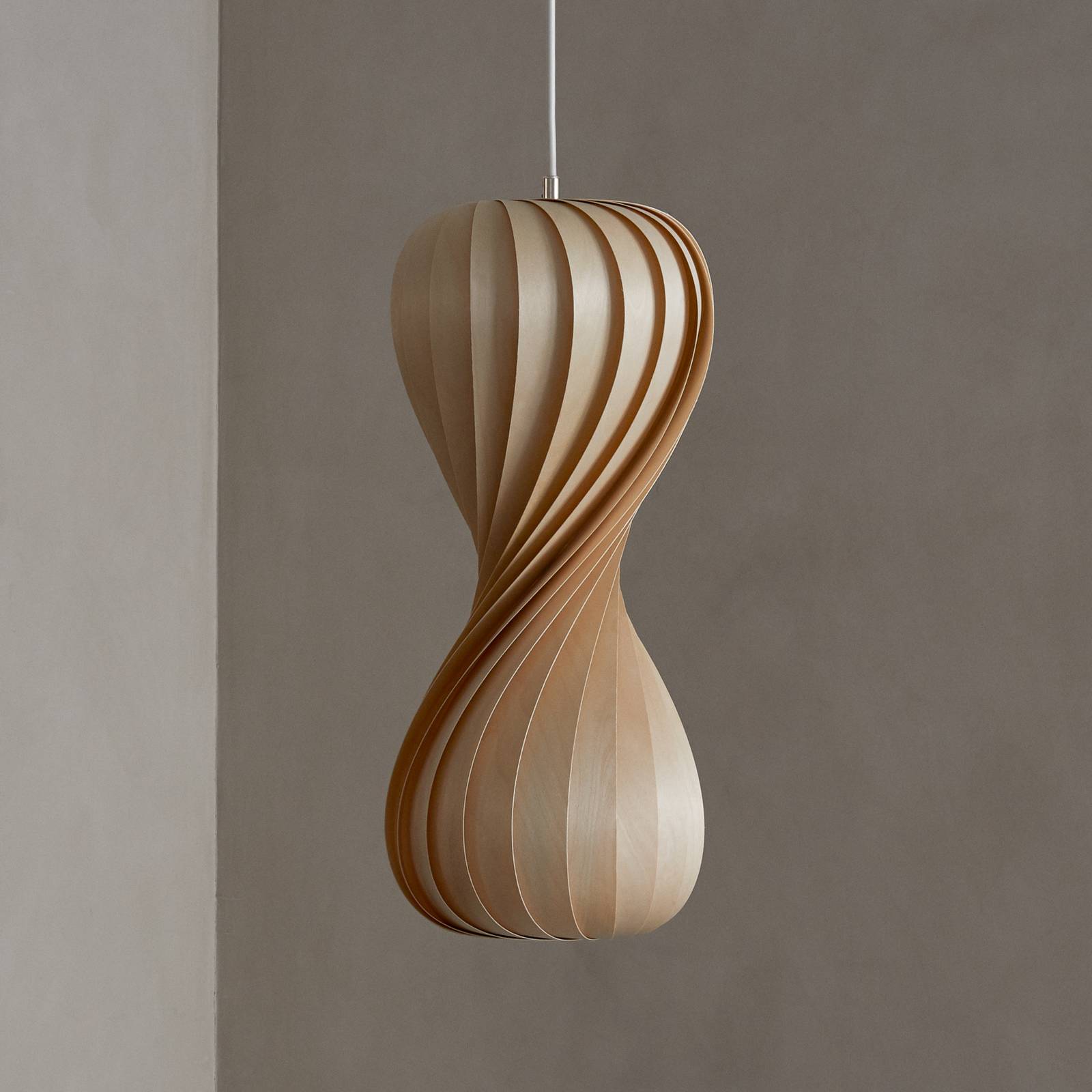Tom Rossau hanglamp TR7, berkenhout, 55 cm hoog, E27