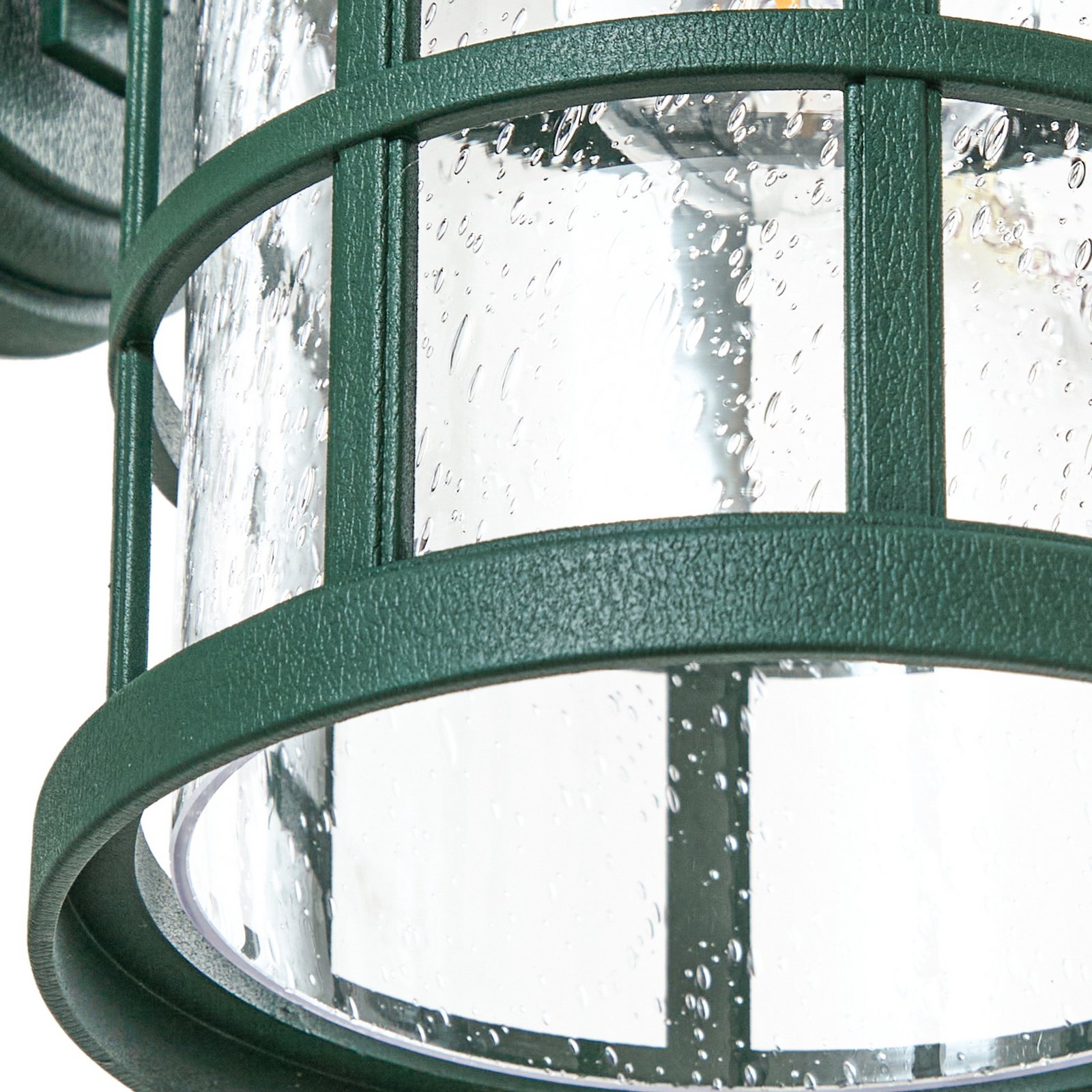 Lindby Außenwandlampe Ankea, grün, Höhe 37 cm, IP23, E27