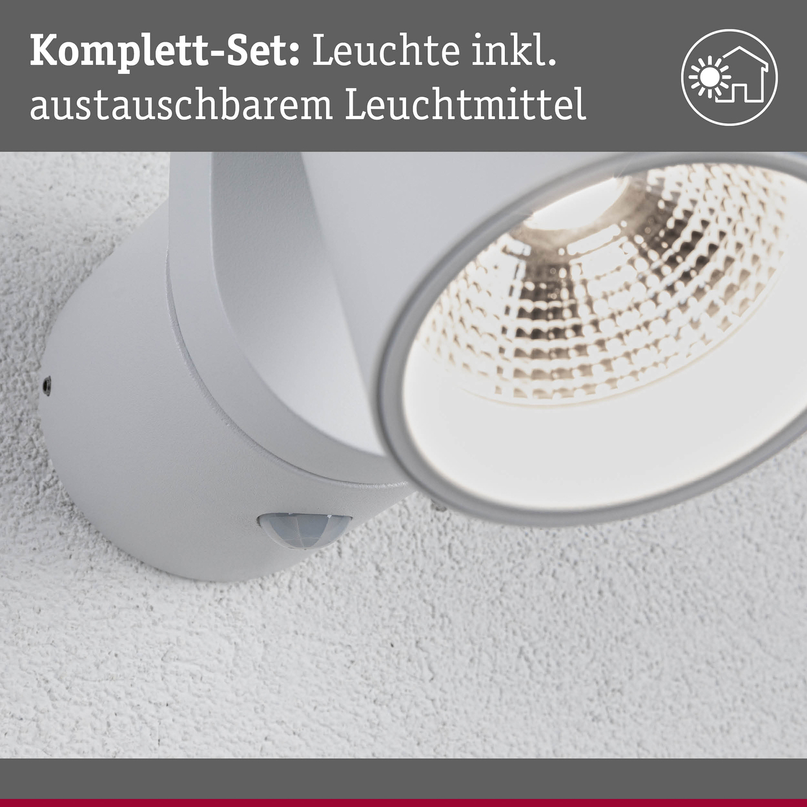Cuff Kültéri Fali Lámpa w/Sensor SWR Fehér - Paulmann