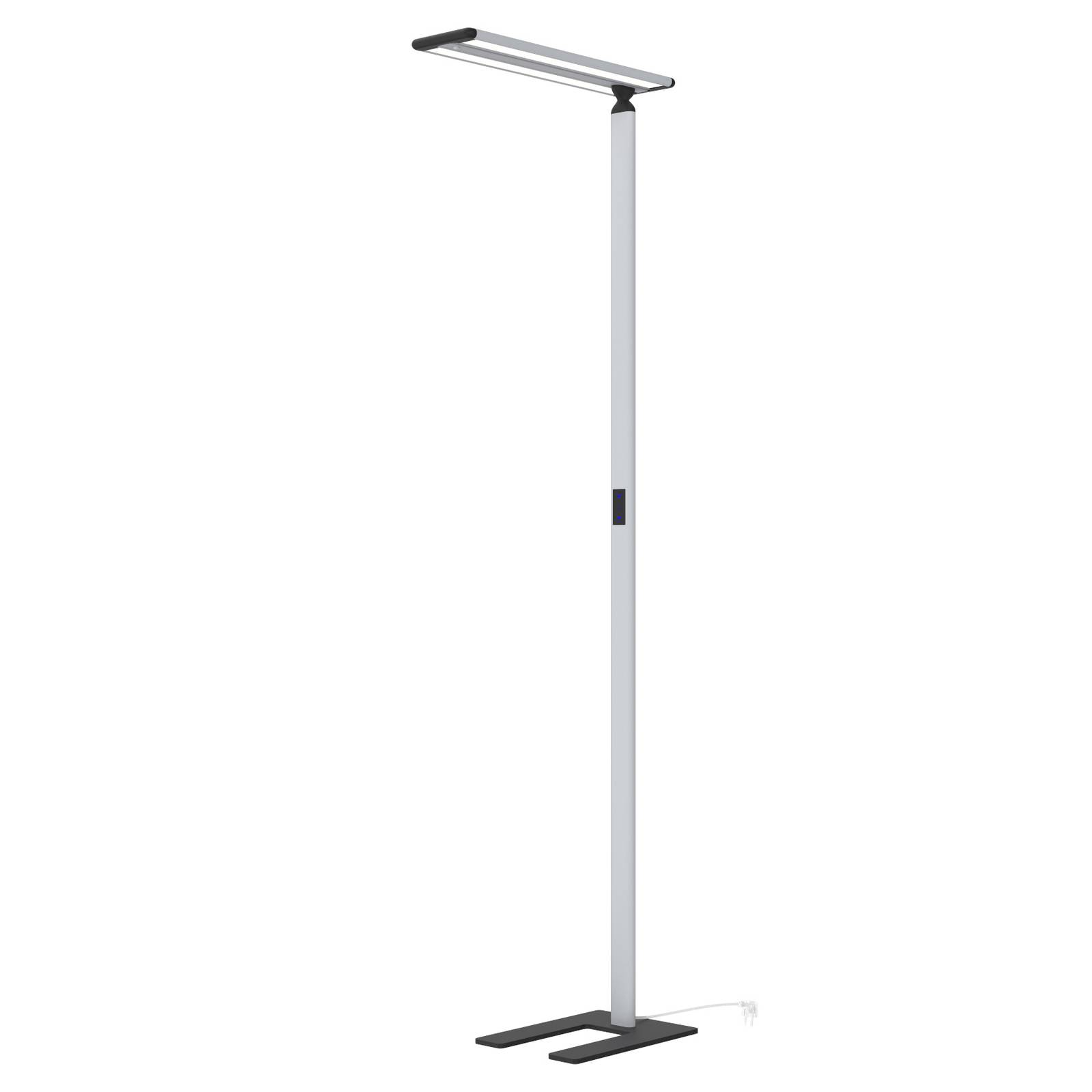 Prios Zyair LED-Büro-Stehleuchte, silber 59,7 cm