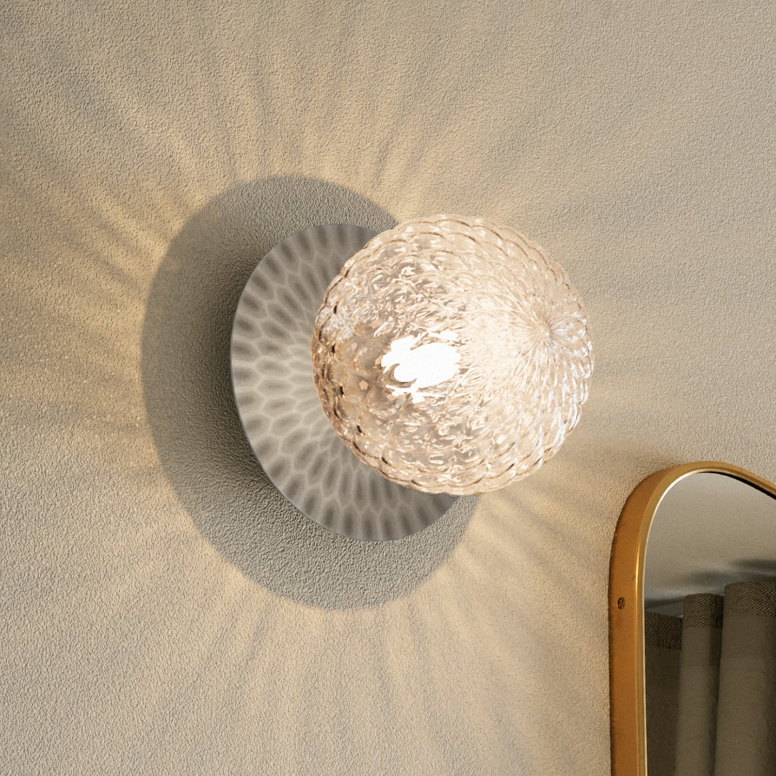 Nuura Aps Aplică de perete Nuura Liila 1 IP44 Ø 165 cm argintiu/transparent - Baie - Scandinavă - argintiu transparent - Metal