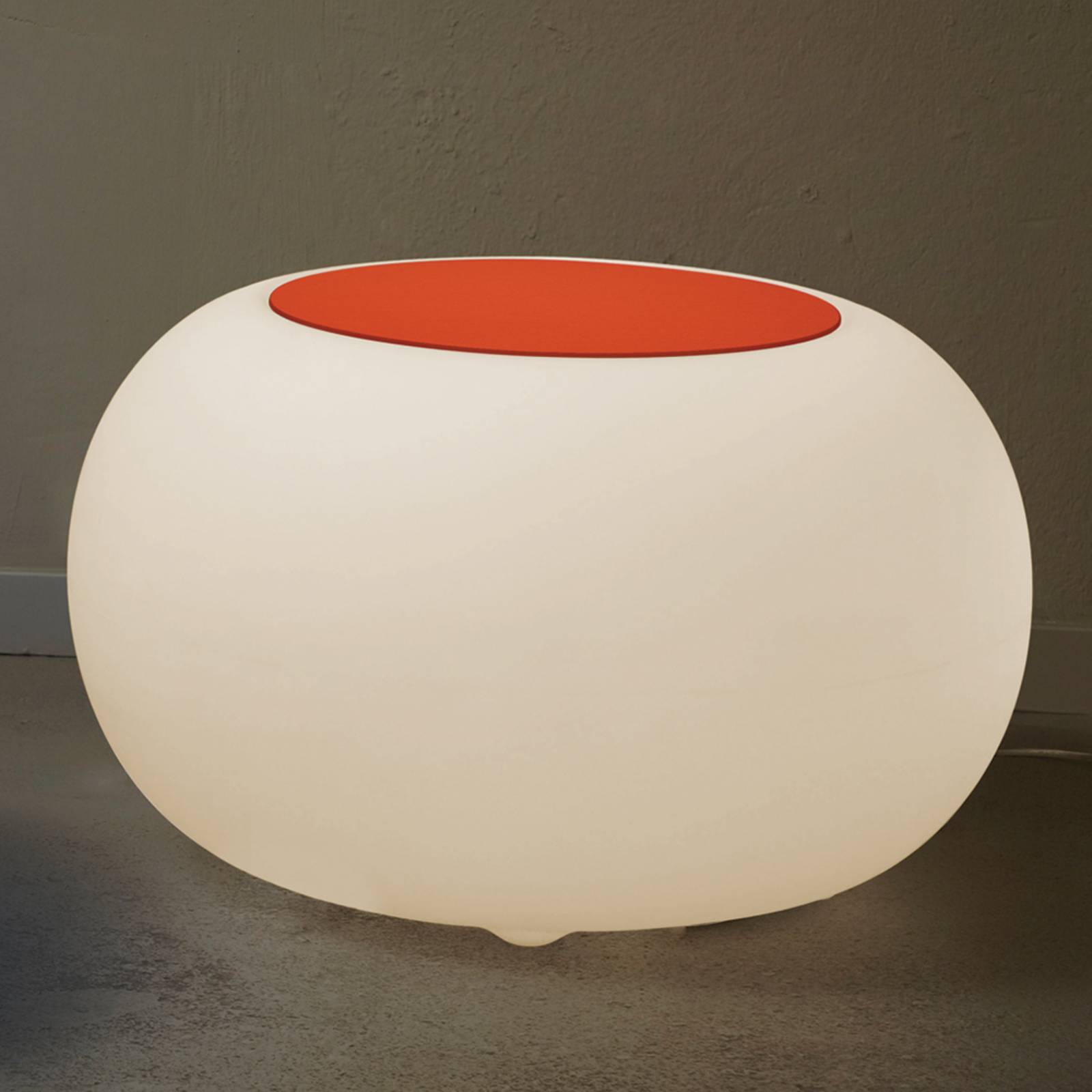 Table d'appoint BUBBLE LED RVB avec feutre orange