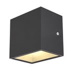 SLV Sitra Cube LED outdoor wall lamp, anthracite