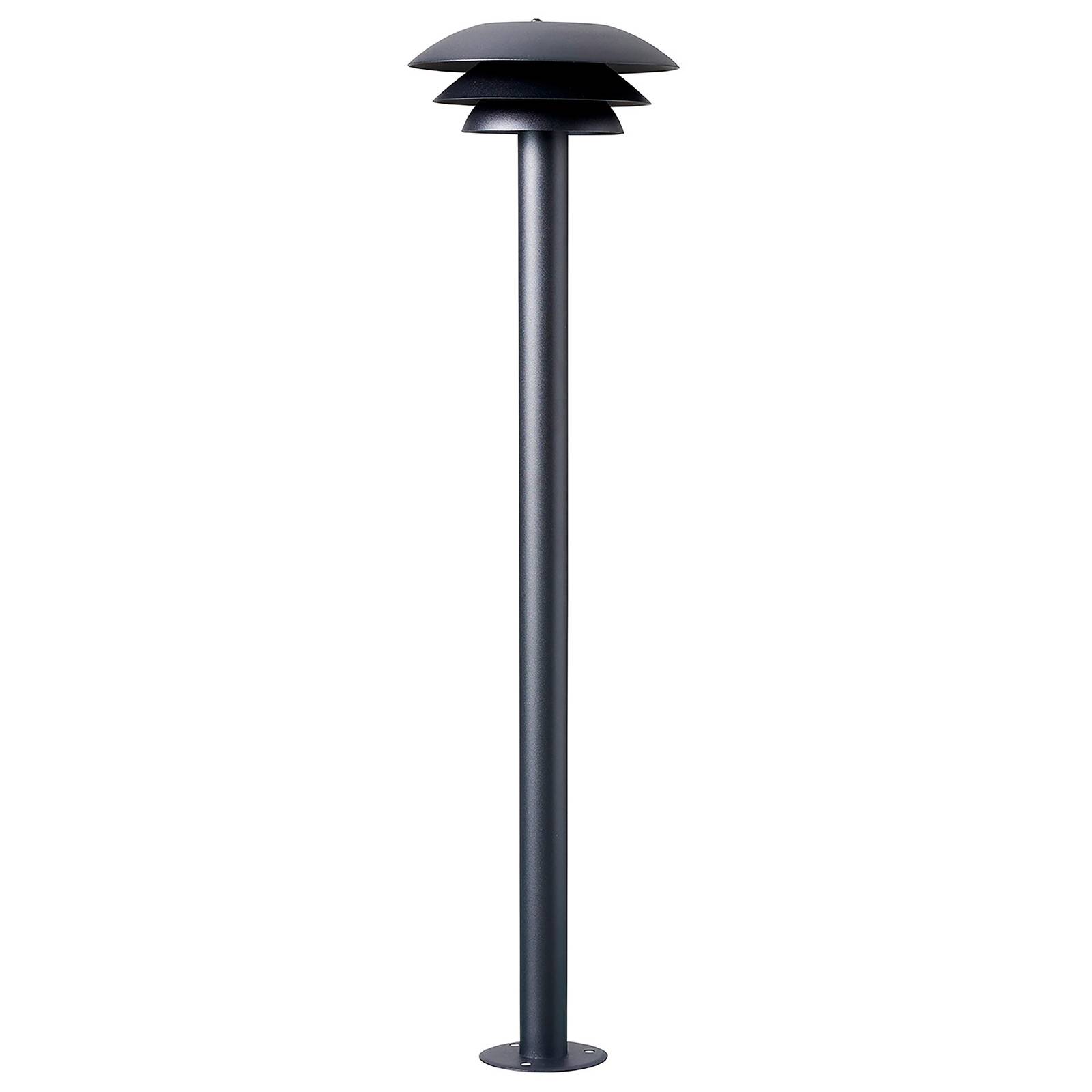 Dyberg Larsen DL20 Outdoor bollard light Ø 20 cm, stainless steel, G9, 20 W, H: 80 cm