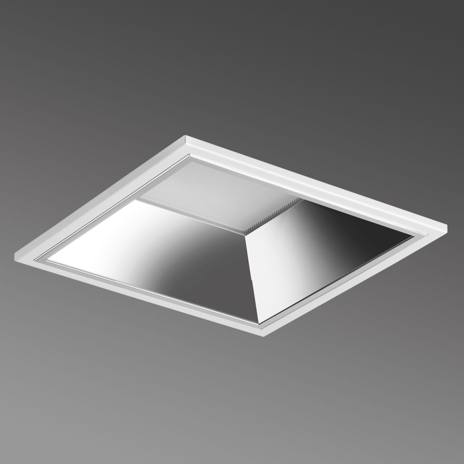 OMS Noviel L PRE LED downlight 85°, 33 W, 3,000 K, for Workroom / Office, sheet steel, aluminium, PMMA, 33 W, energy efficiency: A+, L: 26.5 cm, W: 26.5 cm