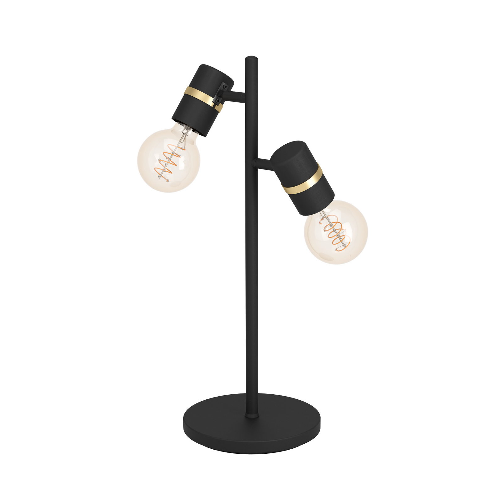 Lurone asztali lámpa, fekete, két világítótesttel