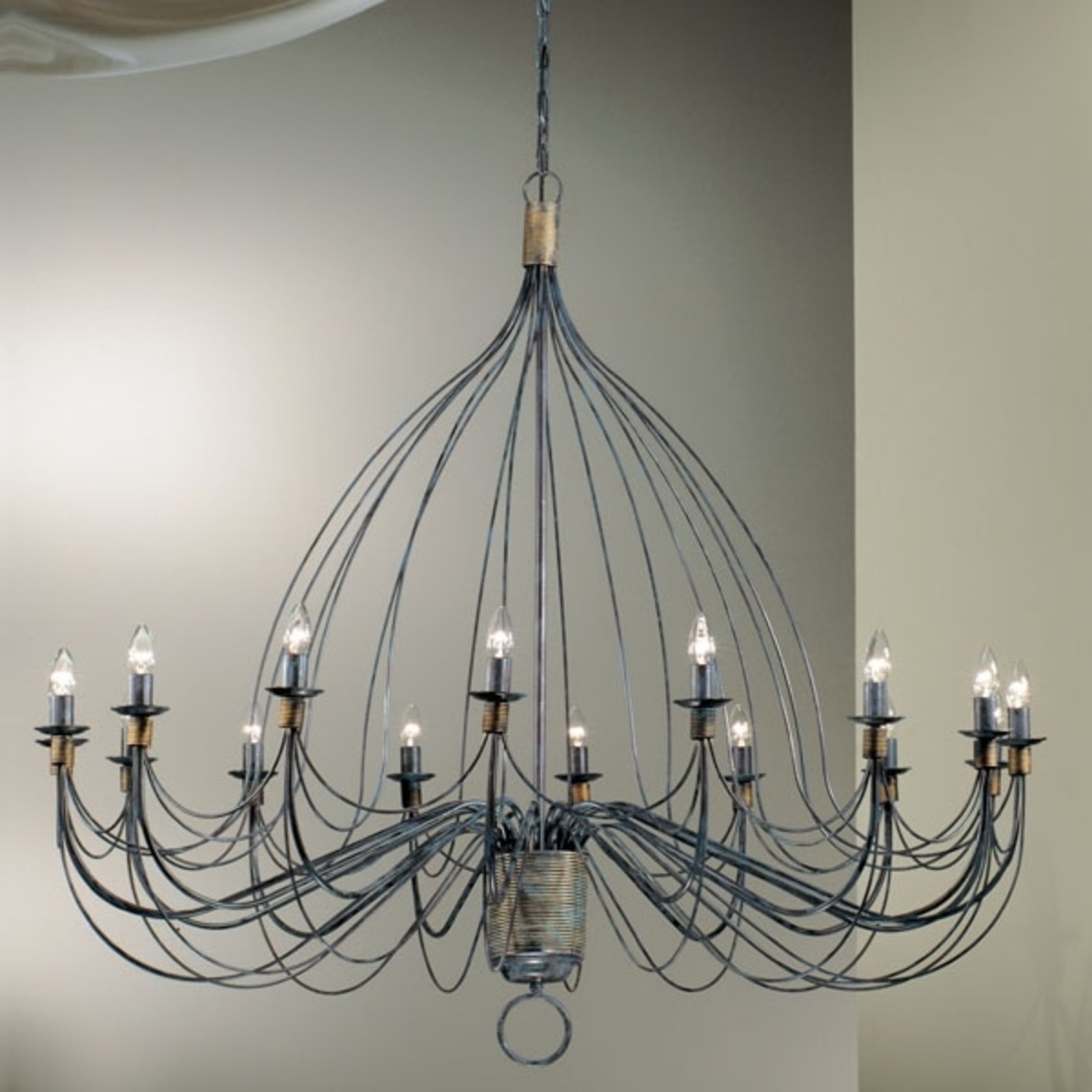 Chandelier FILO, 140 cm, sixteen bulbs