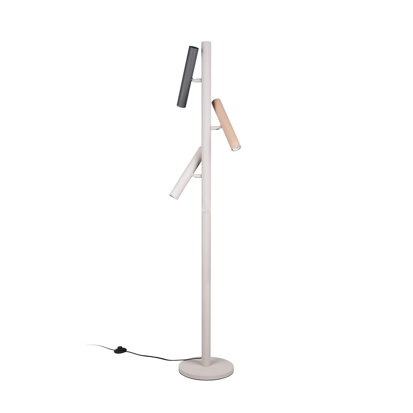 Stāvlampa „Terloa“, krāsaina, augstums 143 cm, metāla, ar 3 spuldzēm.