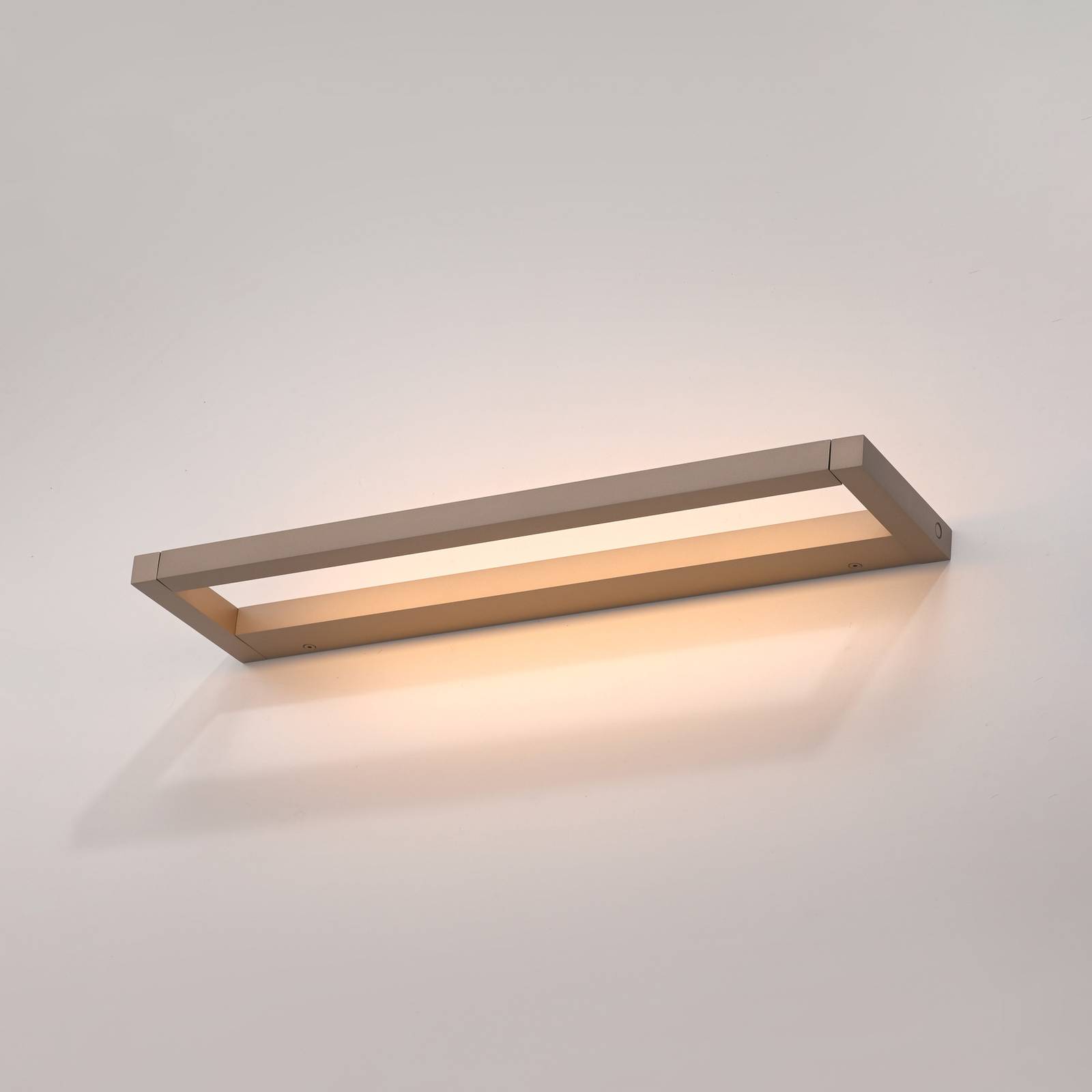 PURE LED-vegglampe Puro bronse bredde 50 cm aluminium dimmer