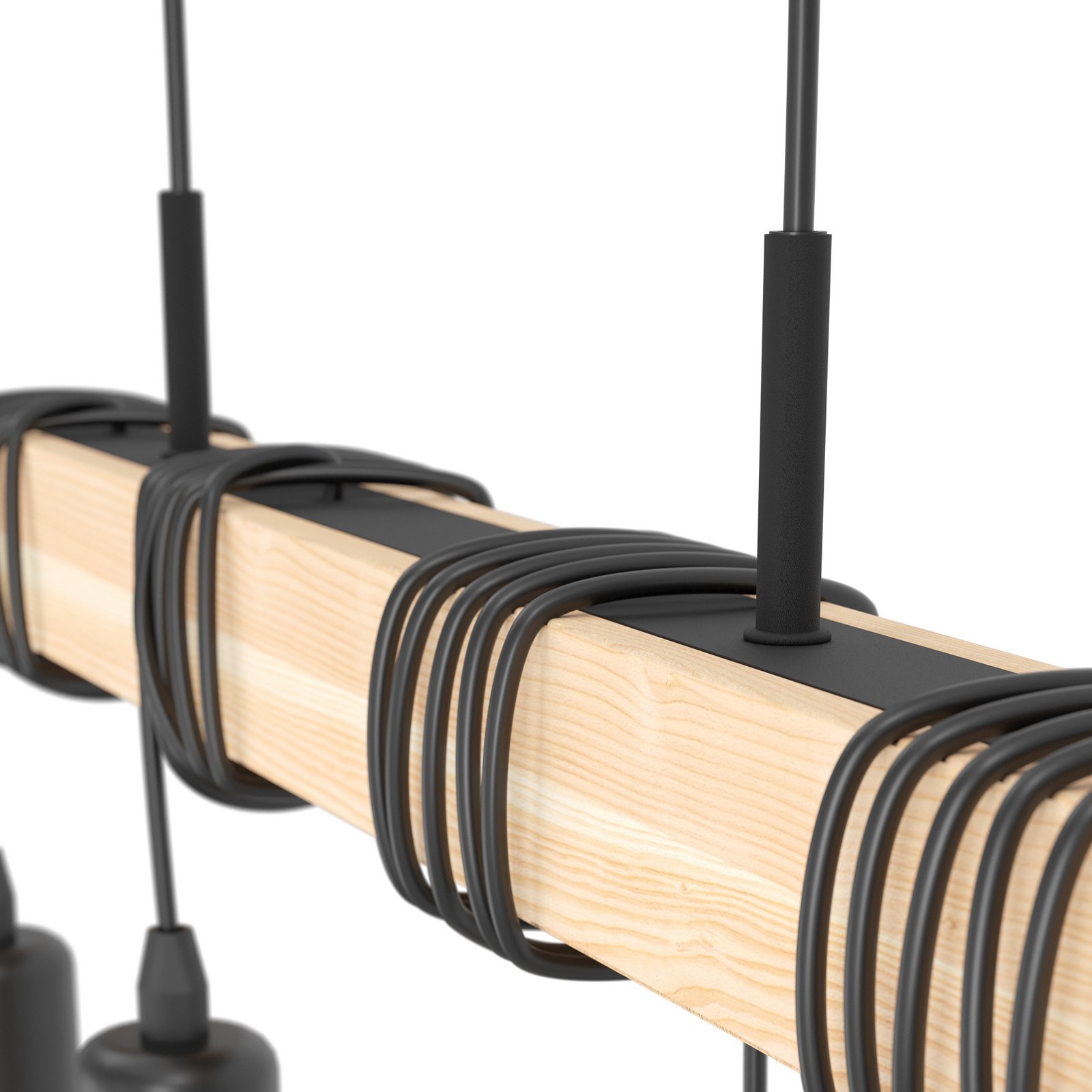 Visilica Townshend s četiri žarulje, svijetlo drvo