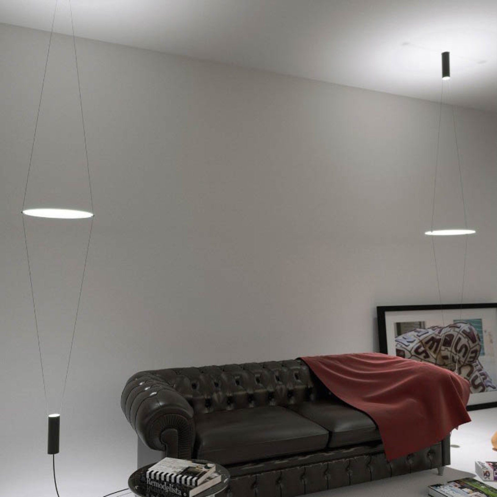 Martinelli Luce Coassiale závesné LED s káblom
