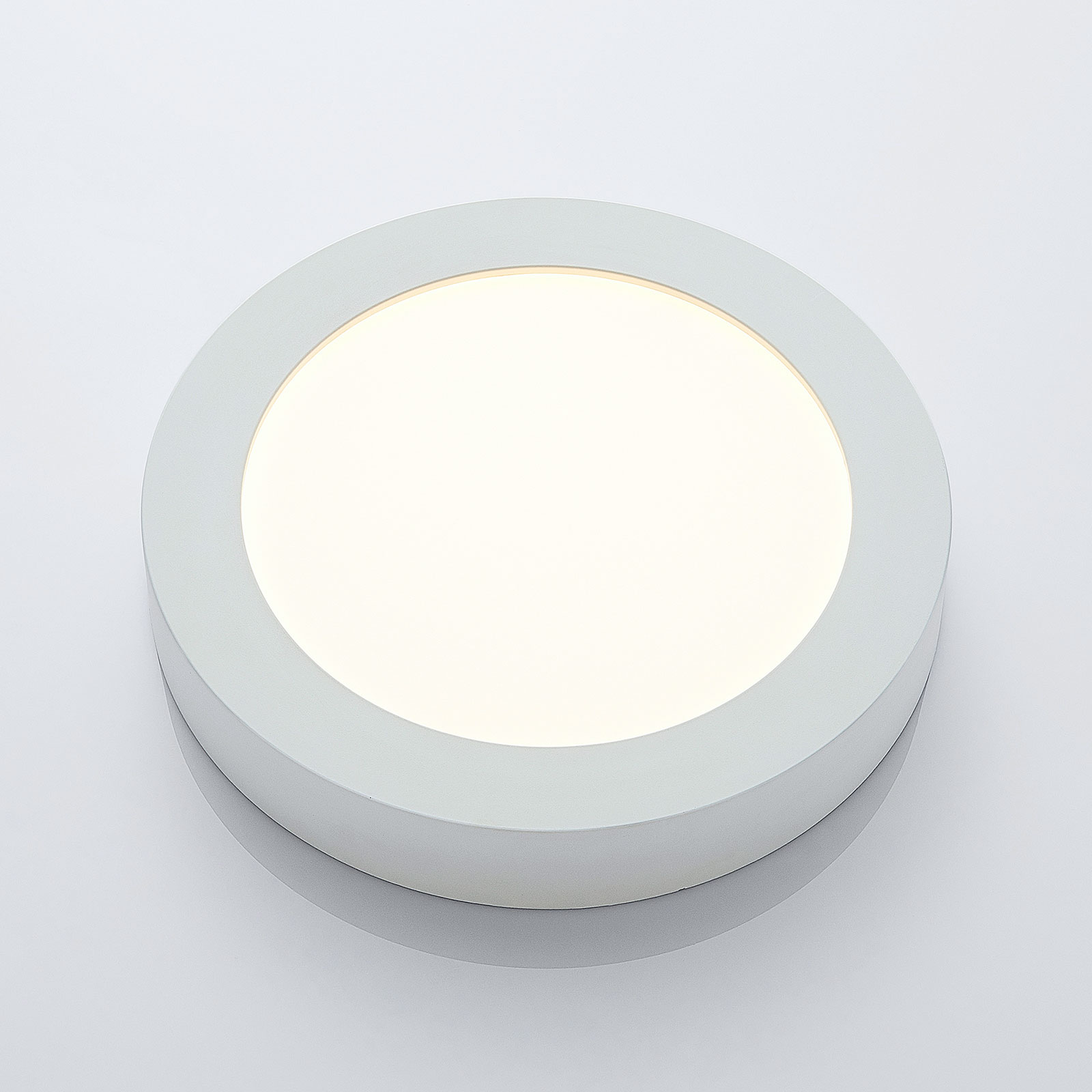 Plafón LED Marlo blanco 3000K redonda 25,2 cm