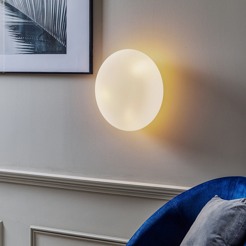 Artemide Itka vägglampa i glas IP65 Ø 35 cm, vit från Artemide