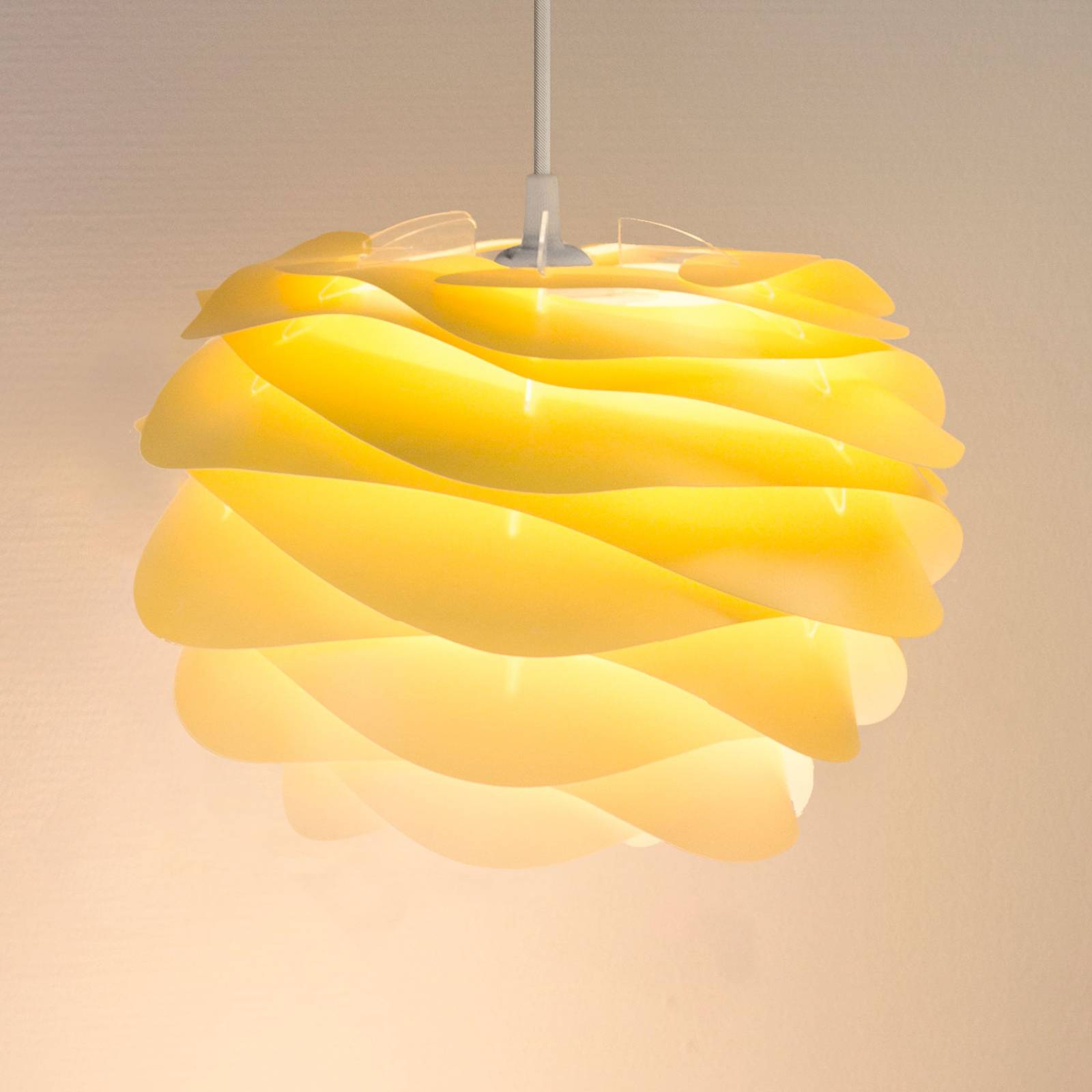 UMAGE Carmina Mini suspension jaune/câble blanc