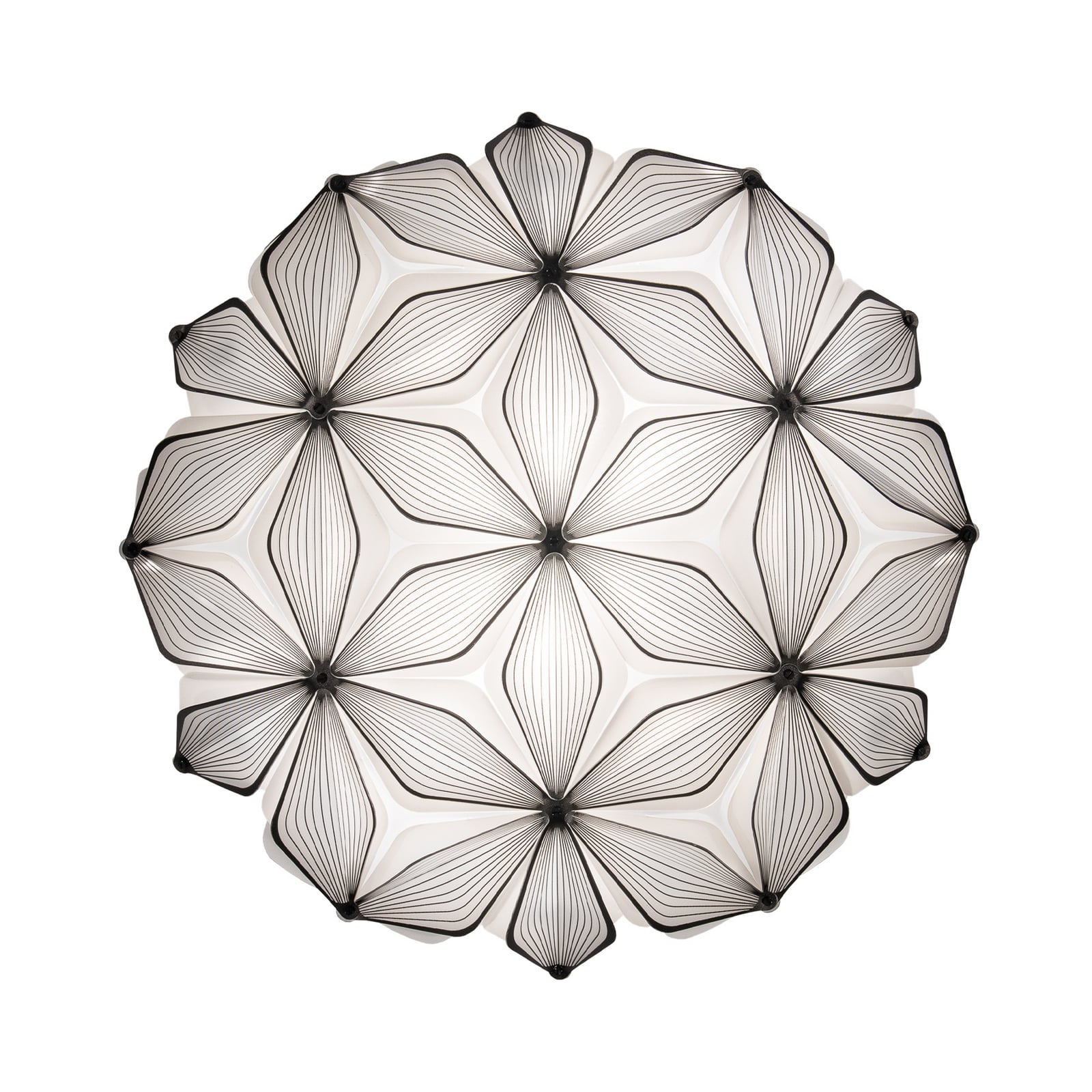 Stropné svietidlo C'EST LA VIE, čierne, Ø 47 cm, 2-pl., E27