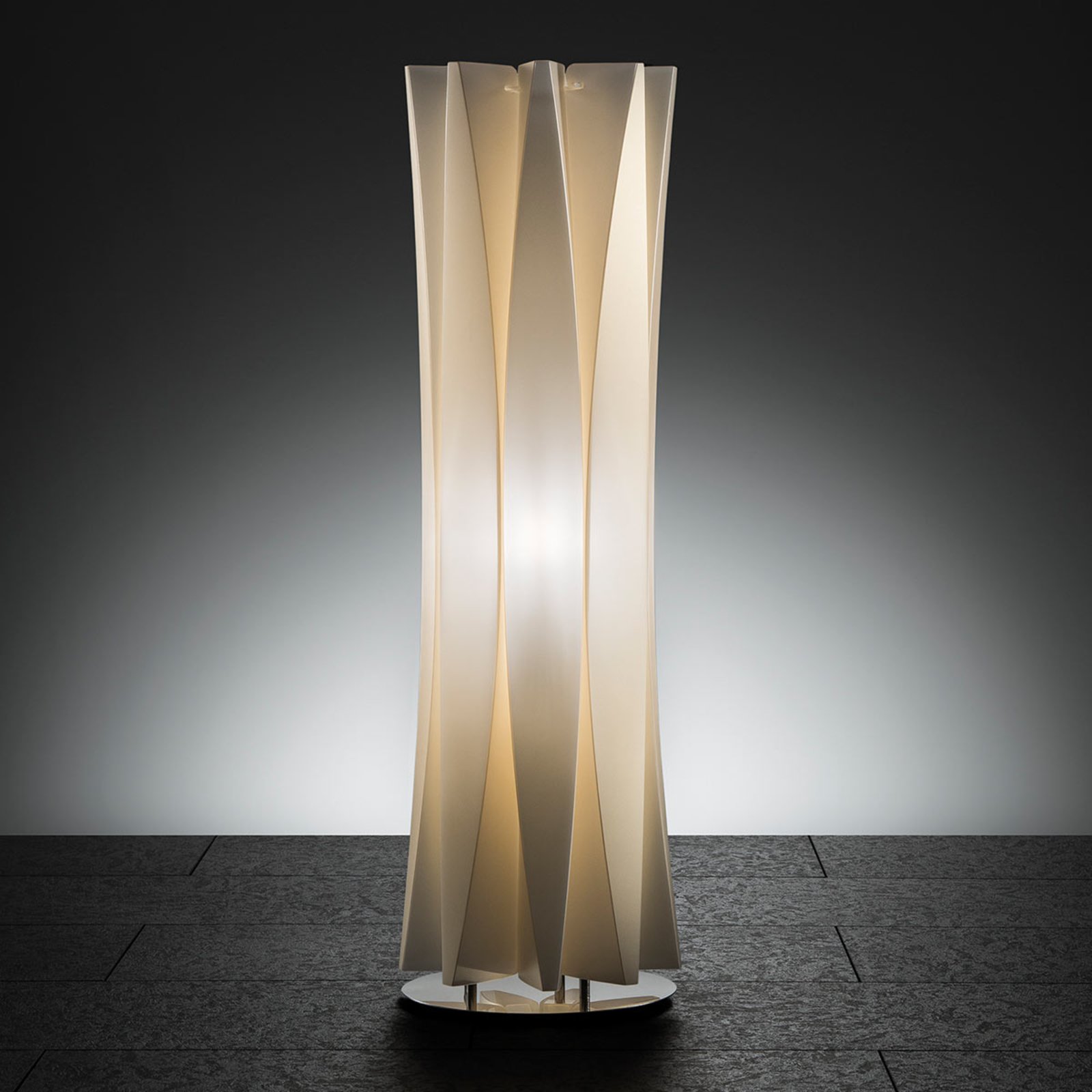 Slamp Tasteful BACH table lamp, height 73 cm gold, for Living / Dining Room, Opalflex, 24 W, energy efficiency: A++, H: 73 cm