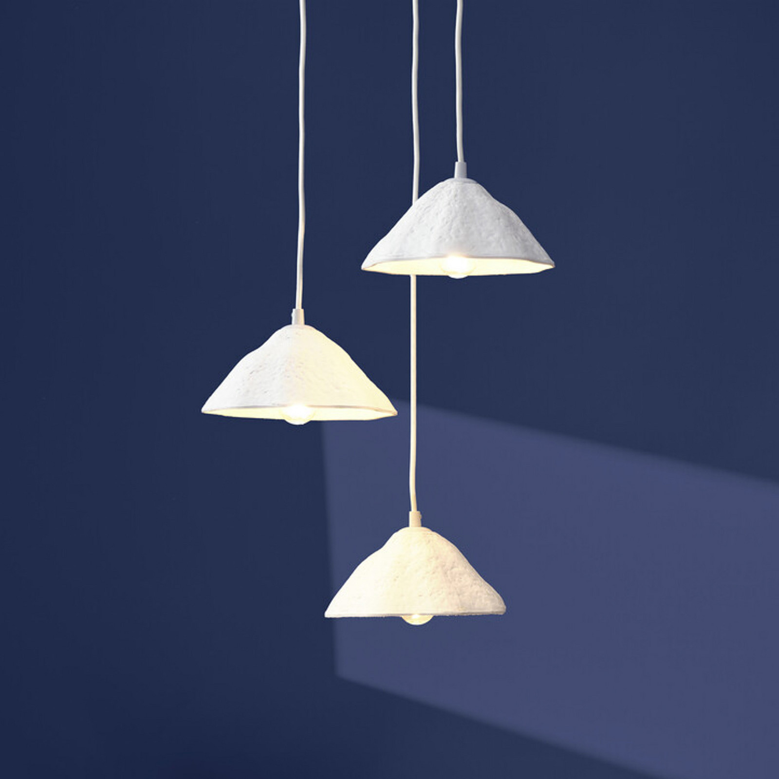 Lampă suspendată OSRAM Decor Lotus Leaf 3 becuri albă hârtie E14 - Camera de zi / sufragerie - Hârtie / Carton