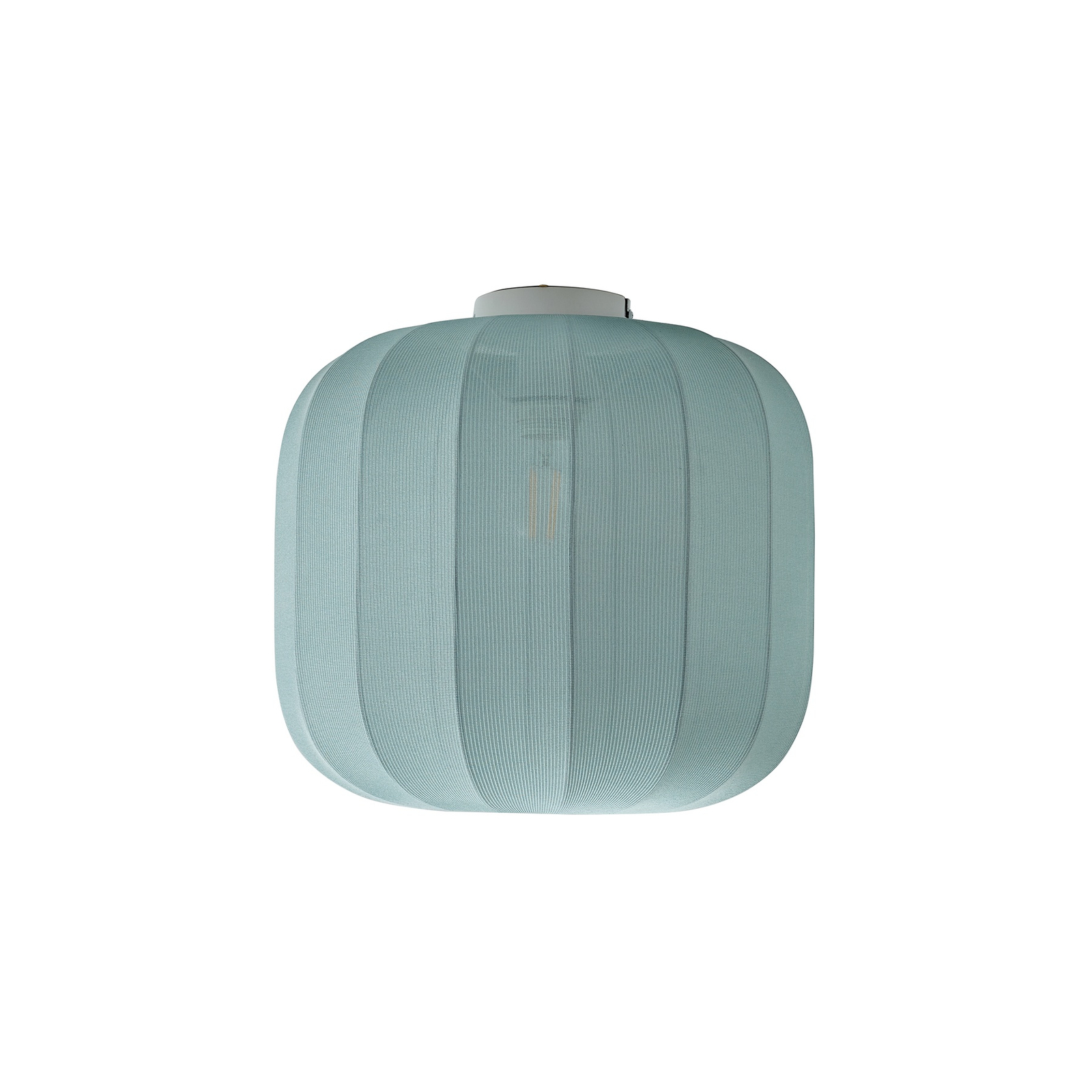 Lindby Helin ceiling light, blue, fabric, Ø 35 cm