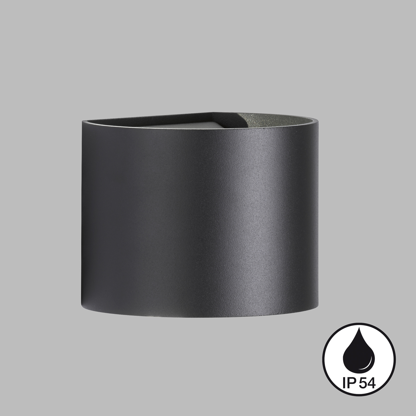 Kinkiet zewnętrzny Matteo LED, czarny, szerokość 14 cm, 2-punktowa.