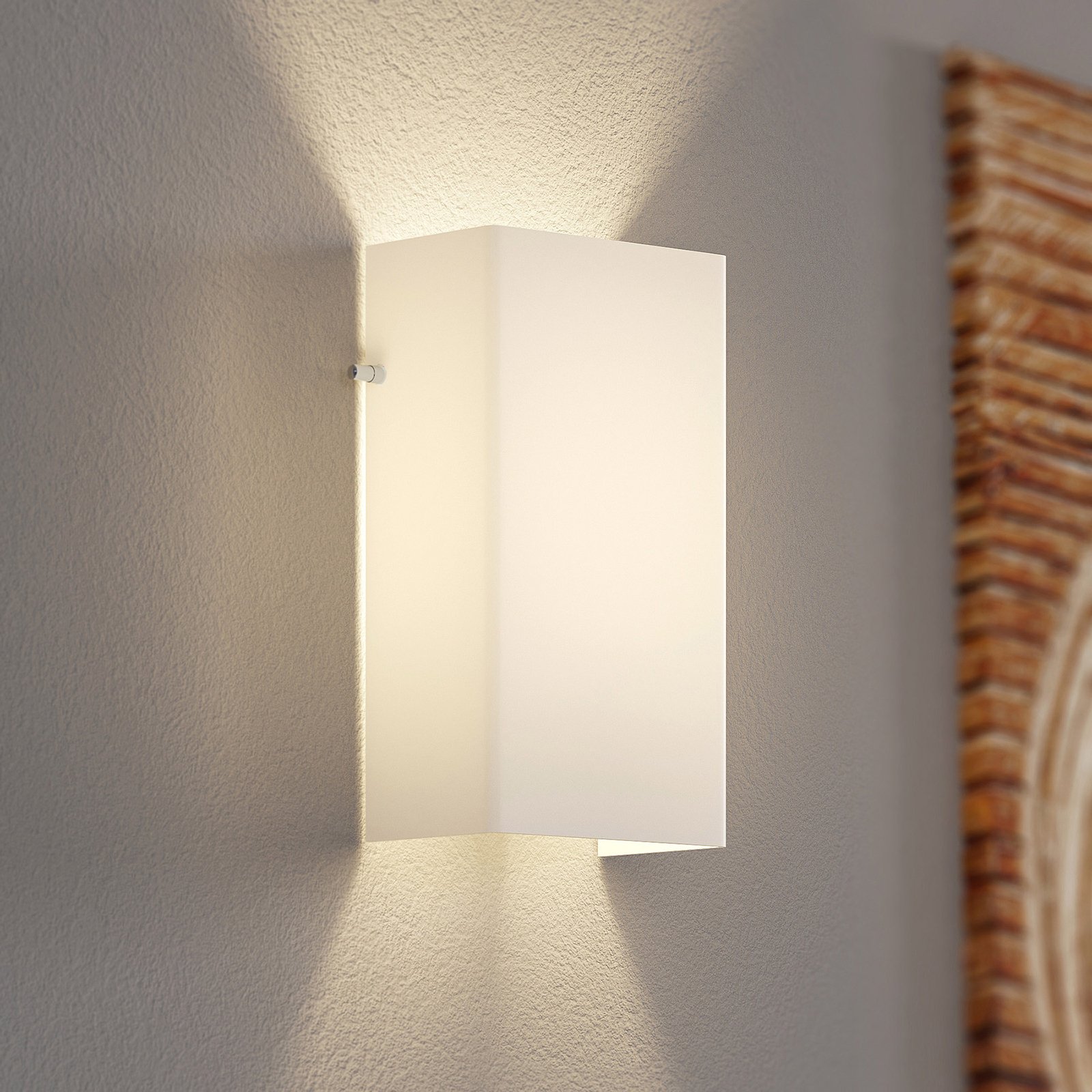 Lucande Nieves fali lámpa fehér üvegbúrával