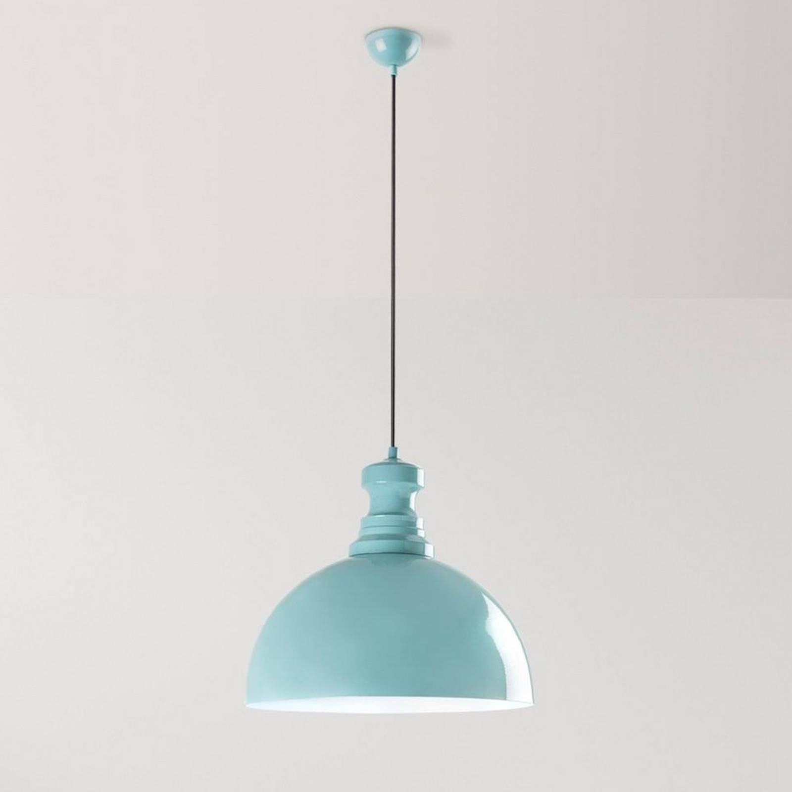 Pendelleuchte Kure, türkis, Metall, Ø 40 cm E27 günstig online kaufen