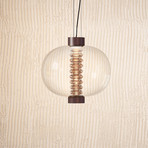 kdln LED-Pendelleuchte Bolha, Ø 40 cm, Glas