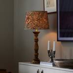 PR Home Lodge tafellamp hout/stoffen kap bloemen