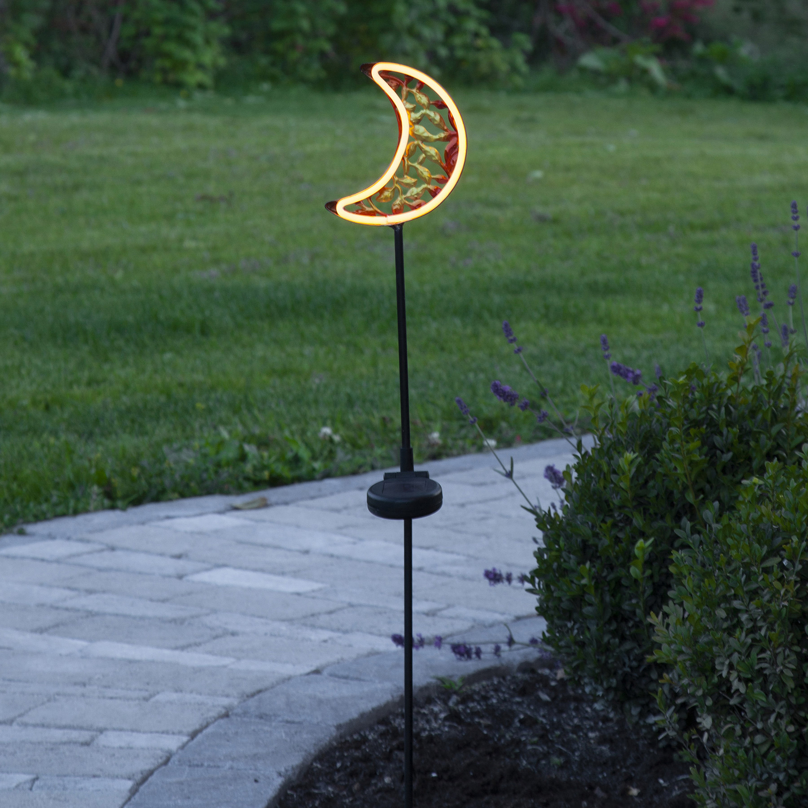 Lampă solară LED Linny Moon cu crampon de sol