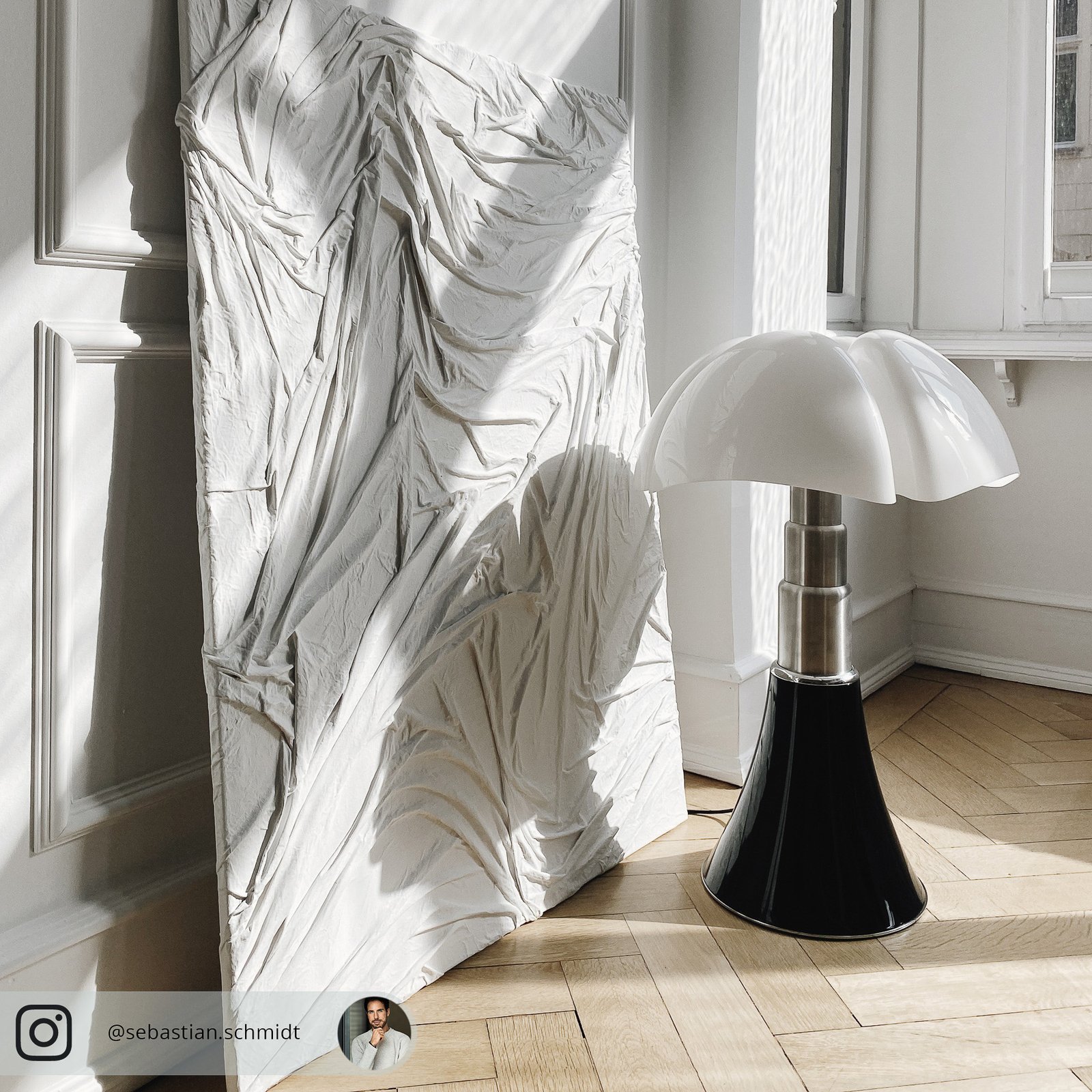 Pipistrello Bordslampa Glossy Black - Martinelli Luce