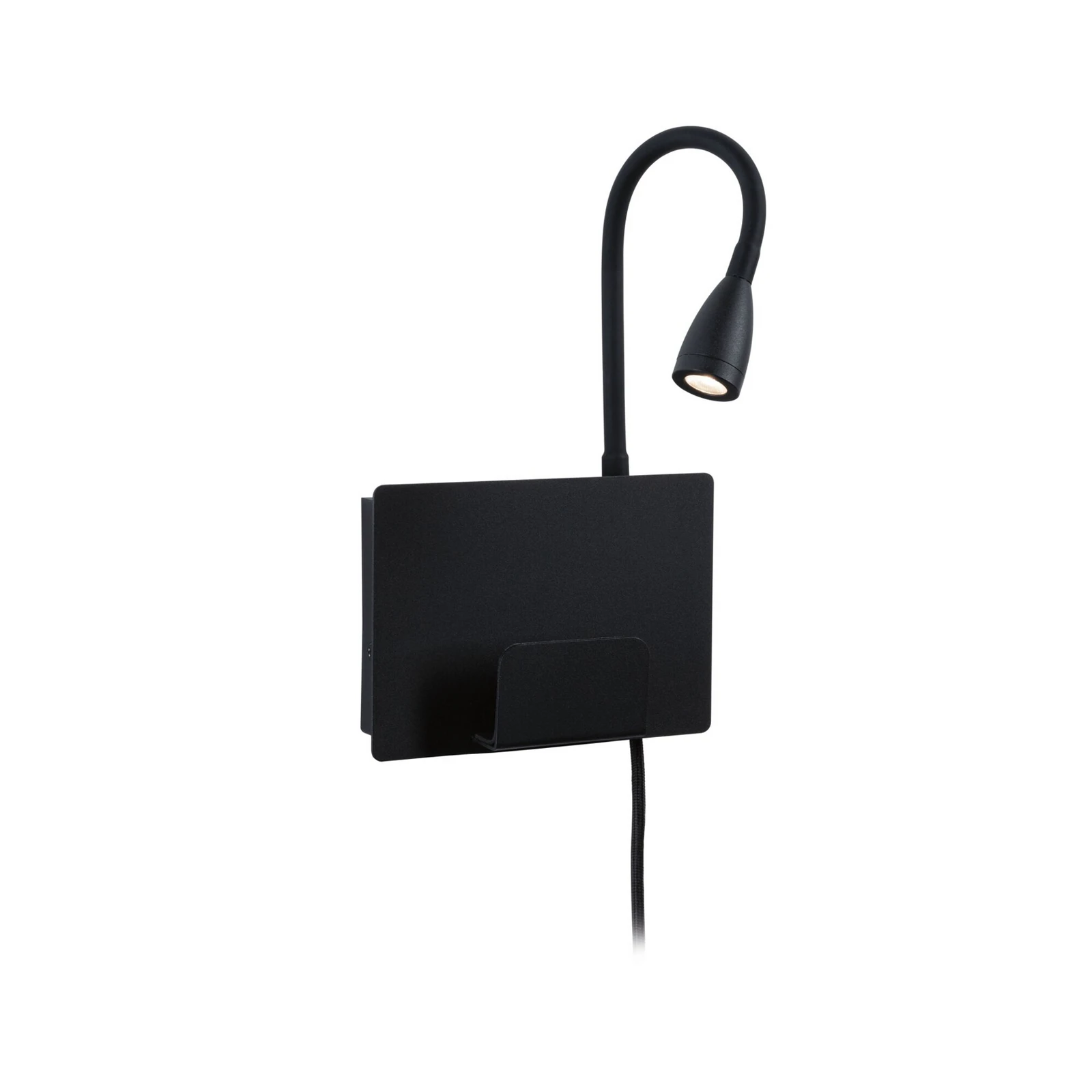 Paulmann Halina Applique a LED USB, braccio flessibile nero