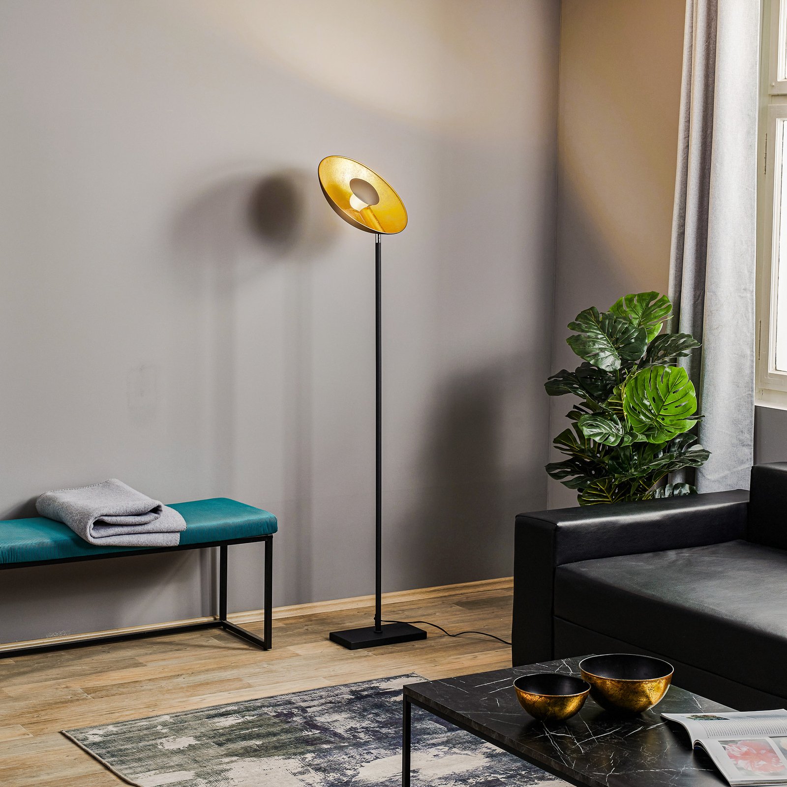 Captain Uplight Floor Lamp Sand/Black - By Rydéns