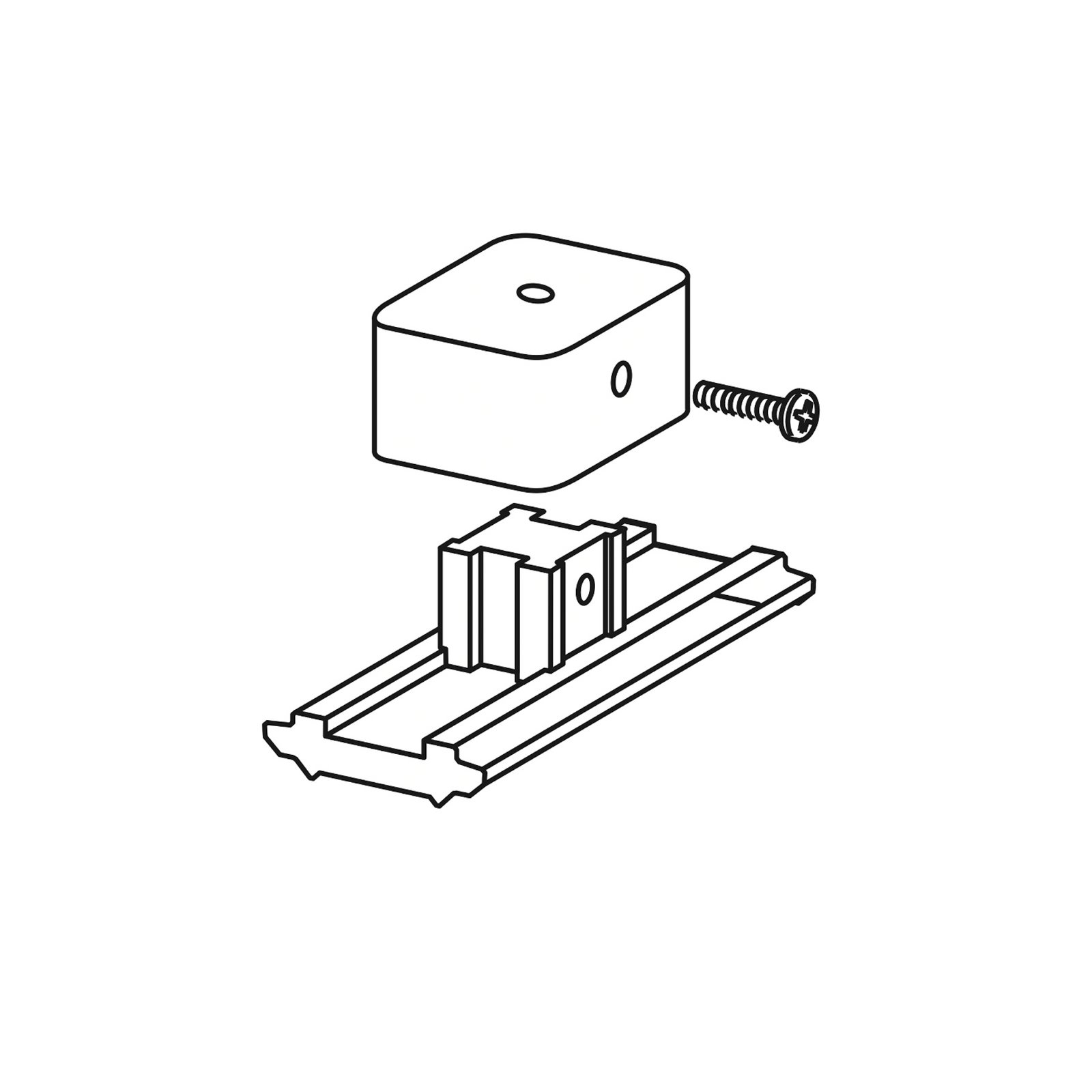 Ivela wall and ceiling mount SQUARE 48 V, white