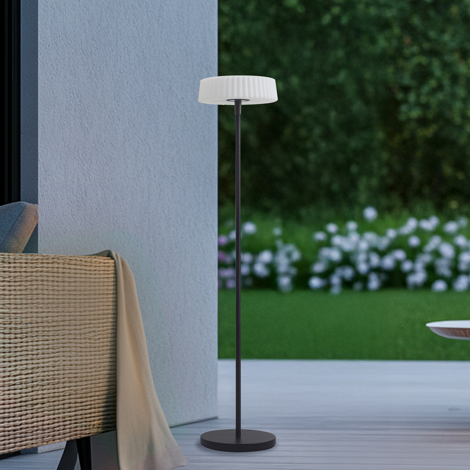 Samine Prenosné Solárny článok Stojacia lampa Dim. Čierna - Lindby