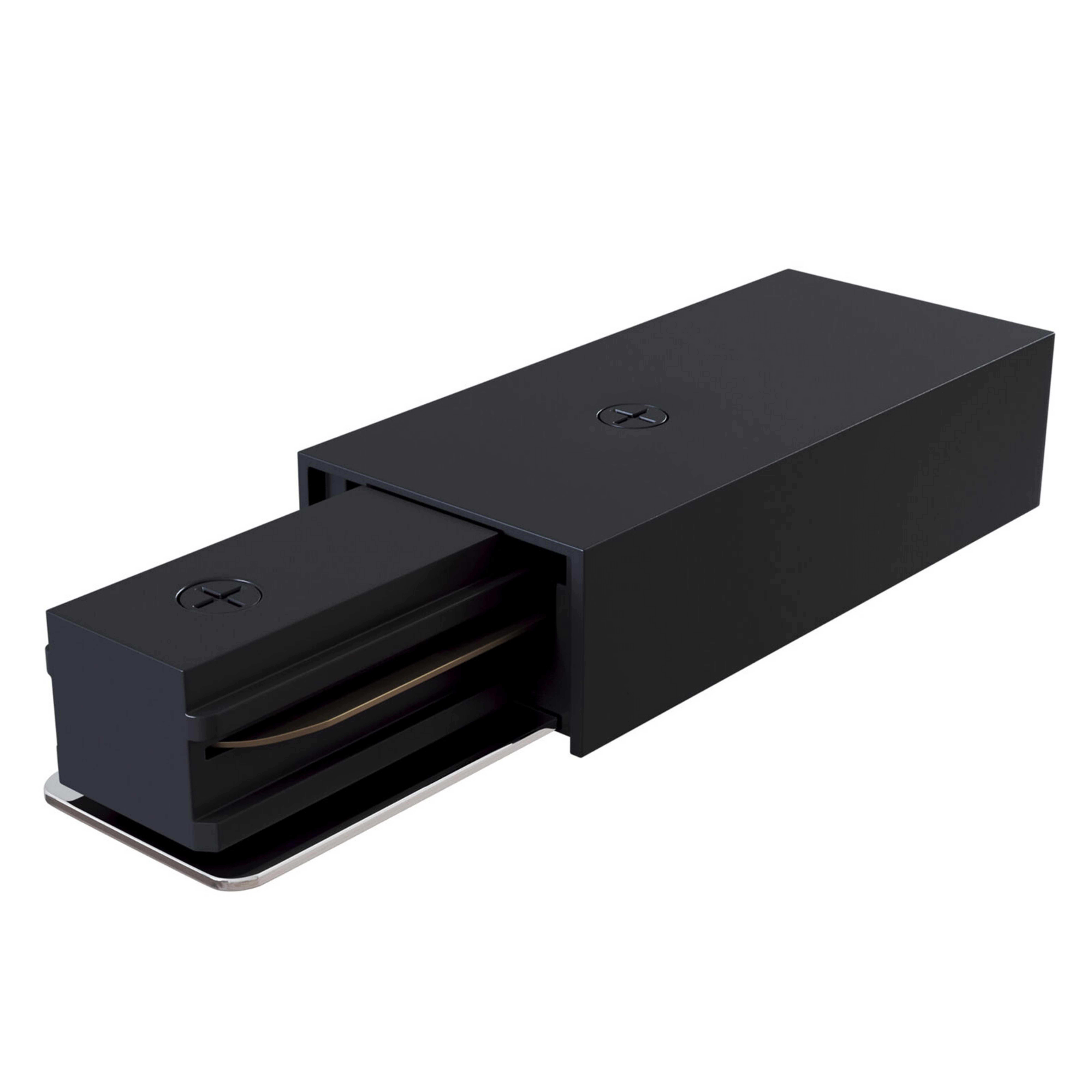 Alimentation d'extrémité Track, rail monophasé, noir