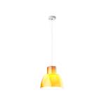 Nemo Suspension Lorosae, jaune, Ø 30 cm, verre, E27