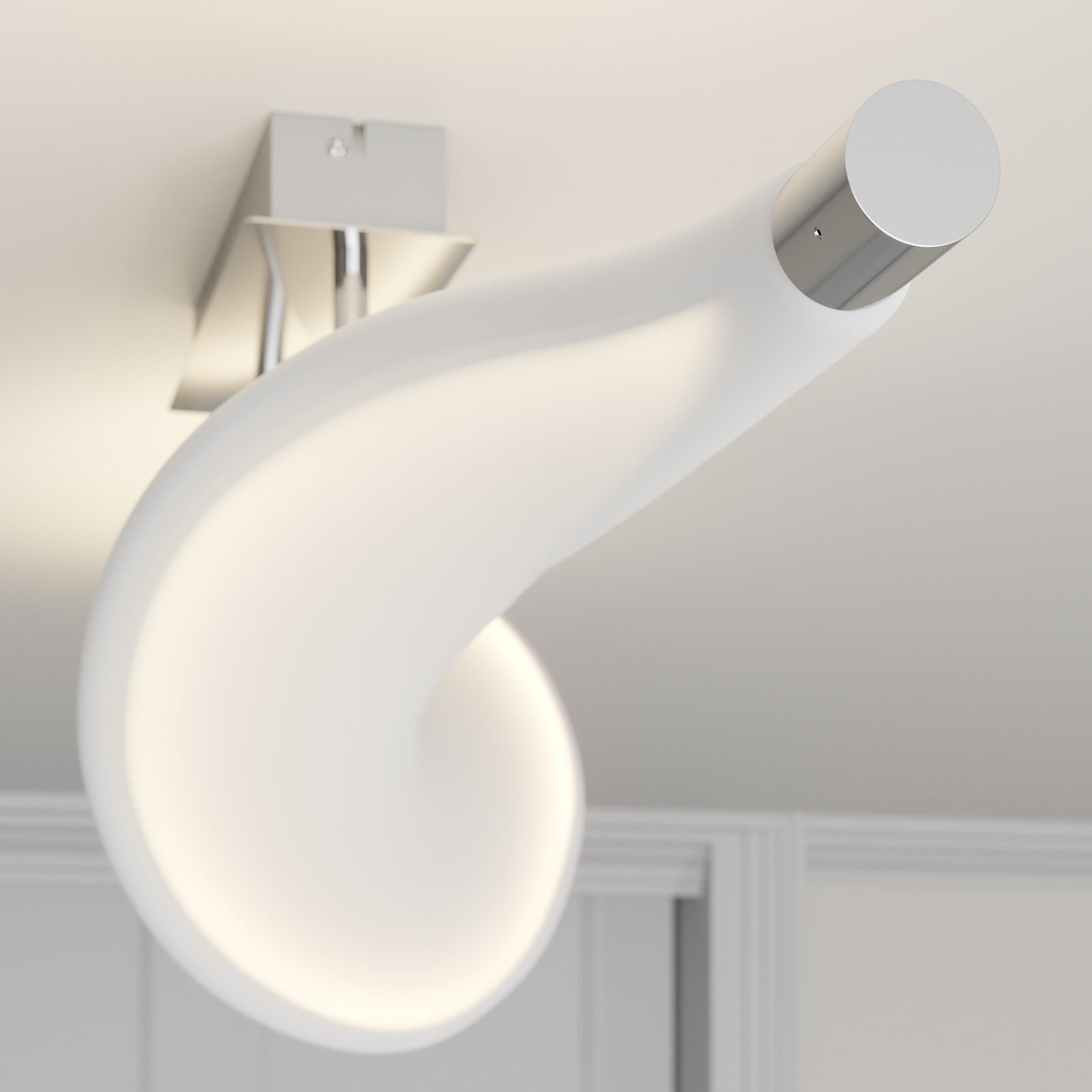 Edano LED Plafonnier White/Chrome - Lucande