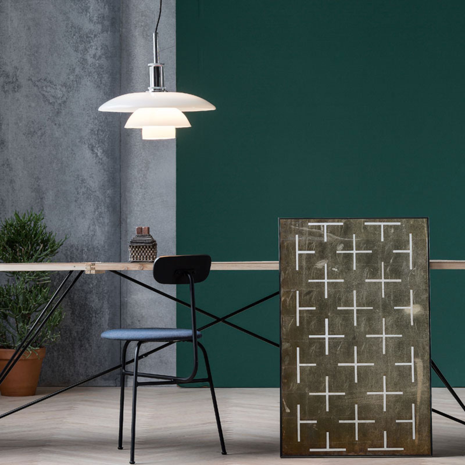 PH 3½-3 Taklampa High Lustre Chrome Plated - Louis Poulsen