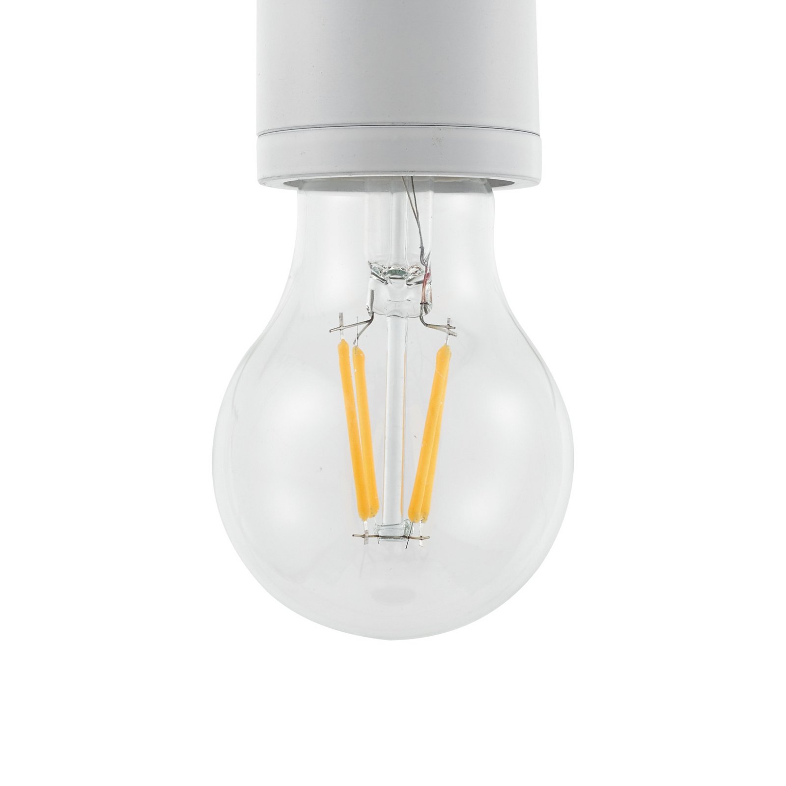 Candeeiro suspenso Lindby Hattie, branco, Ø 4,7 cm, metal, E27
