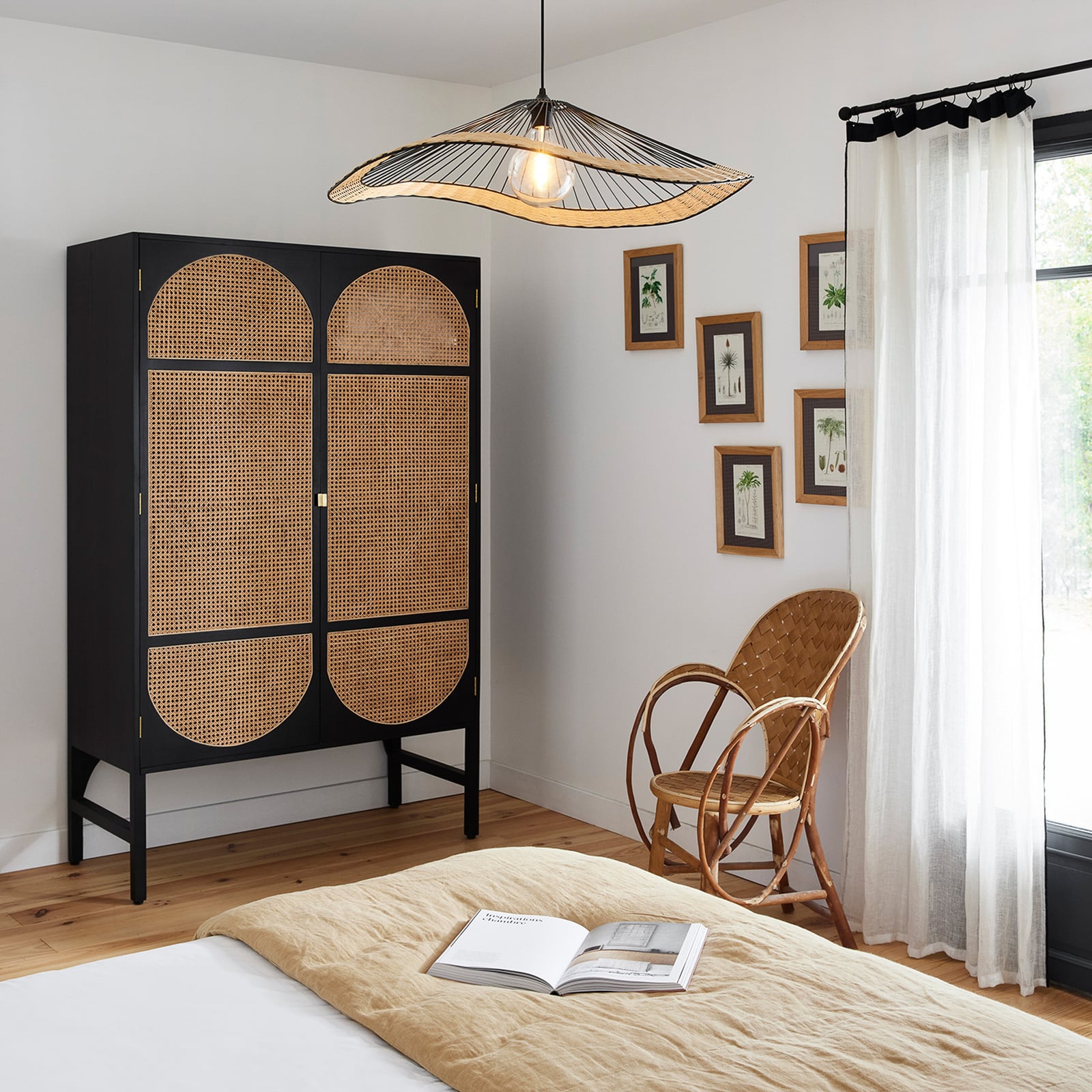 Lampada a sospensione Mekong nera, altezza 18 cm - COREP SAS