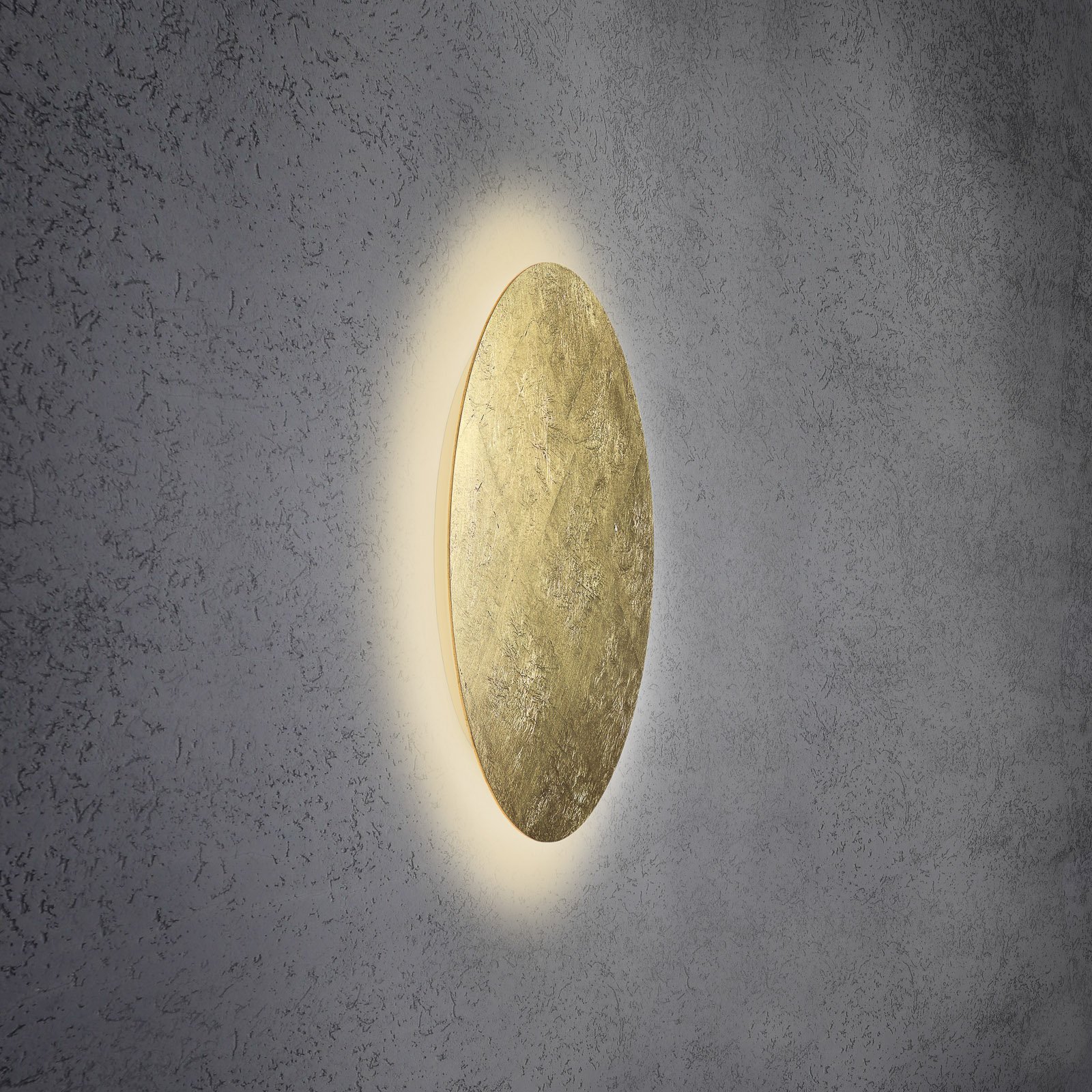 Escale Blade LED-Wandleuchte, Blattgold, Ø 59 cm