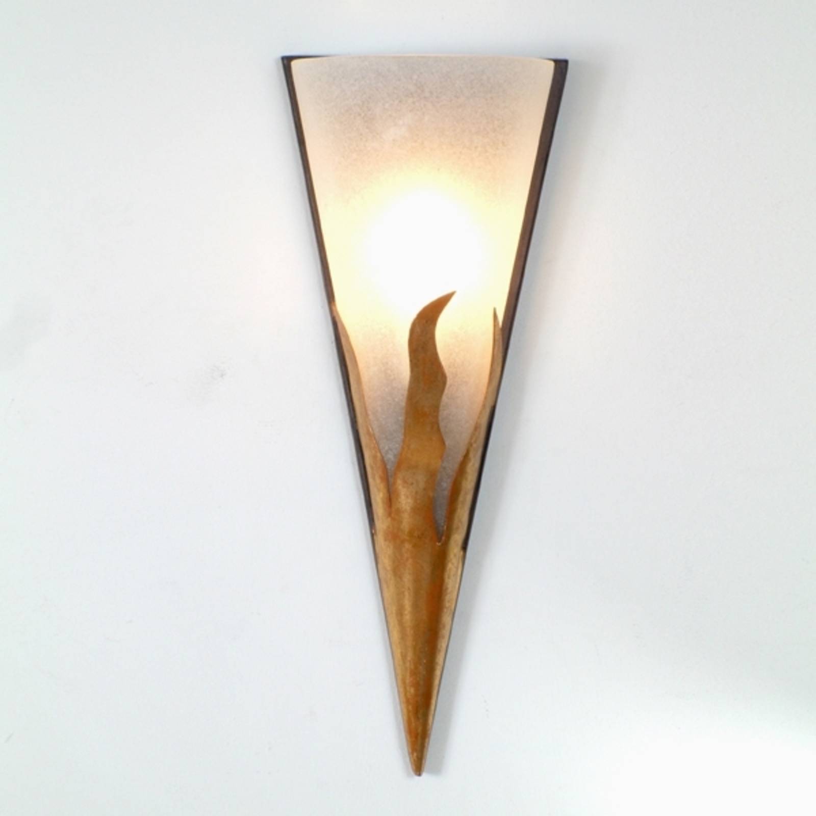 Stijlvolle wandlamp FIAMMA roest-goudkleurig
