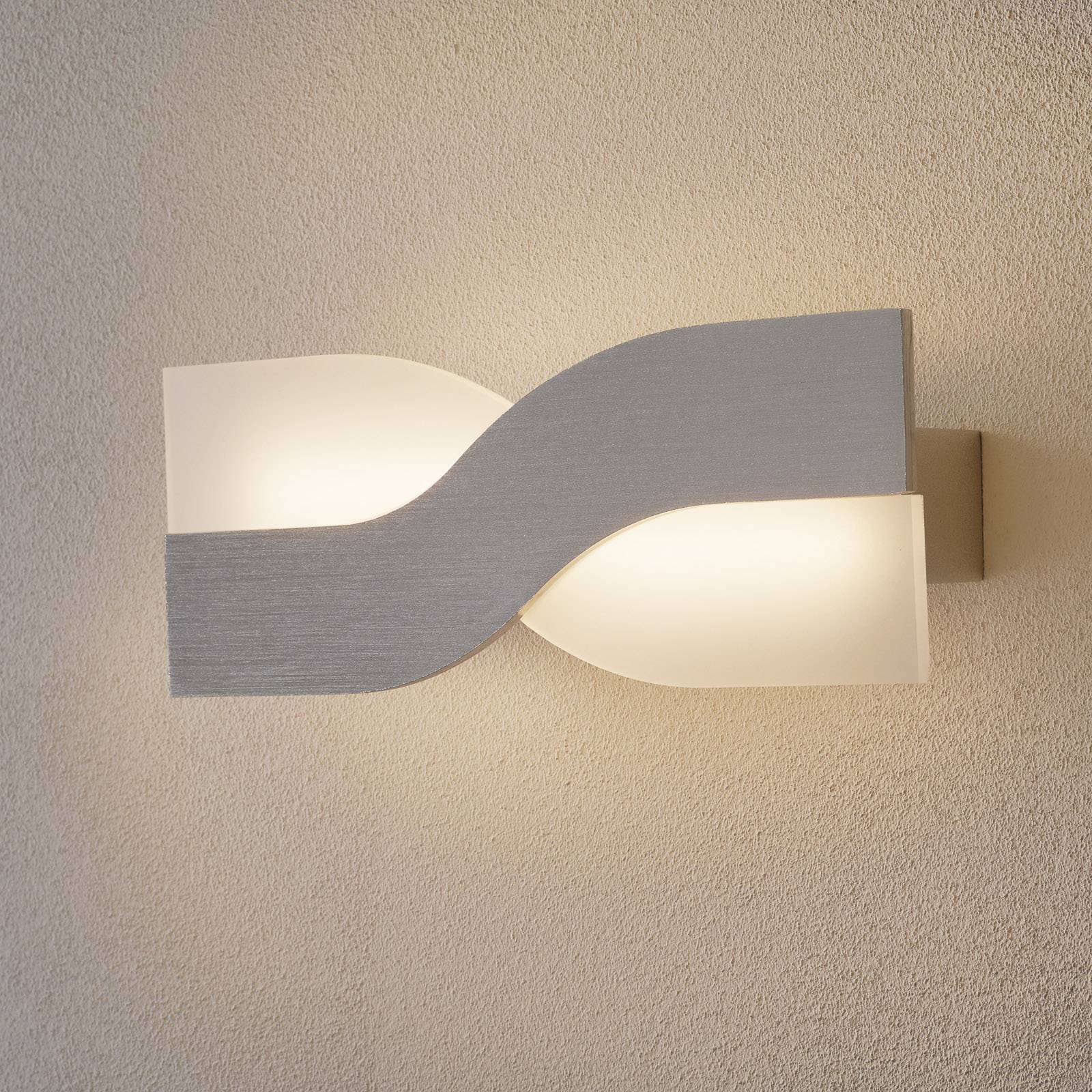 LED wandlamp Riace 30 cm aluminium
