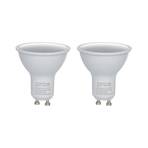 Prios LED-GU10-Lampe Plastik 7W WLAN opal 840 2er
