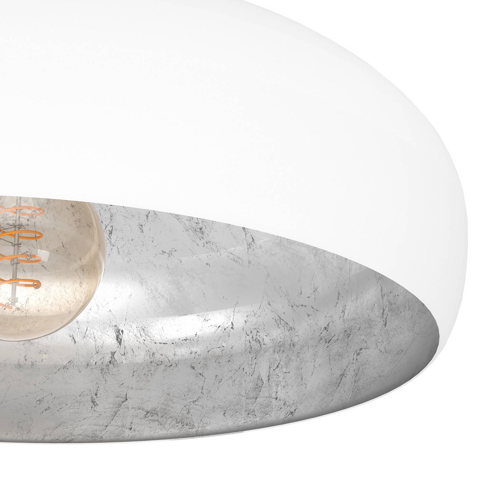 Lampa sufitowa Mogano z metalu, Ø40cm, biała