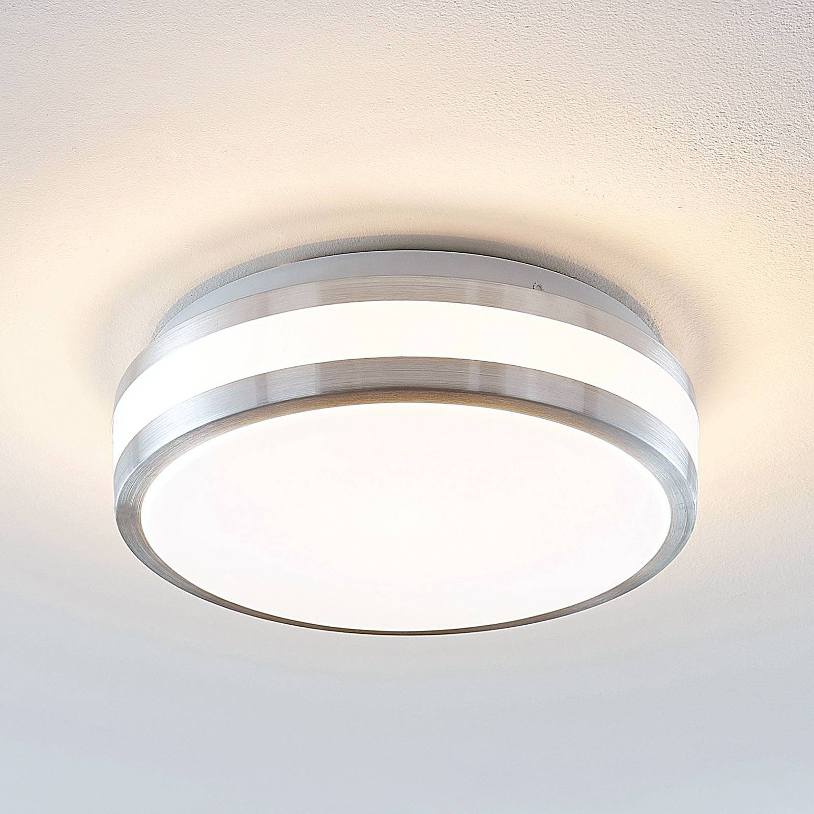 Lindby Nelia lampa sufitowa LED alu okrągła, 29 cm