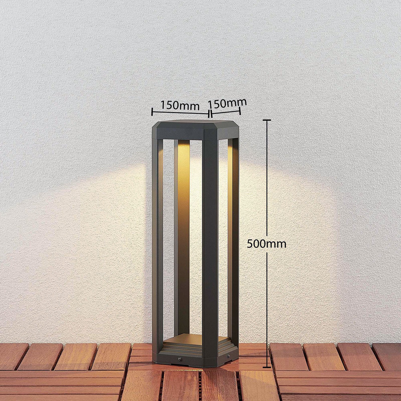 Fery Candeeiro de Jardim Exterior H50 Anthracite - Lucande