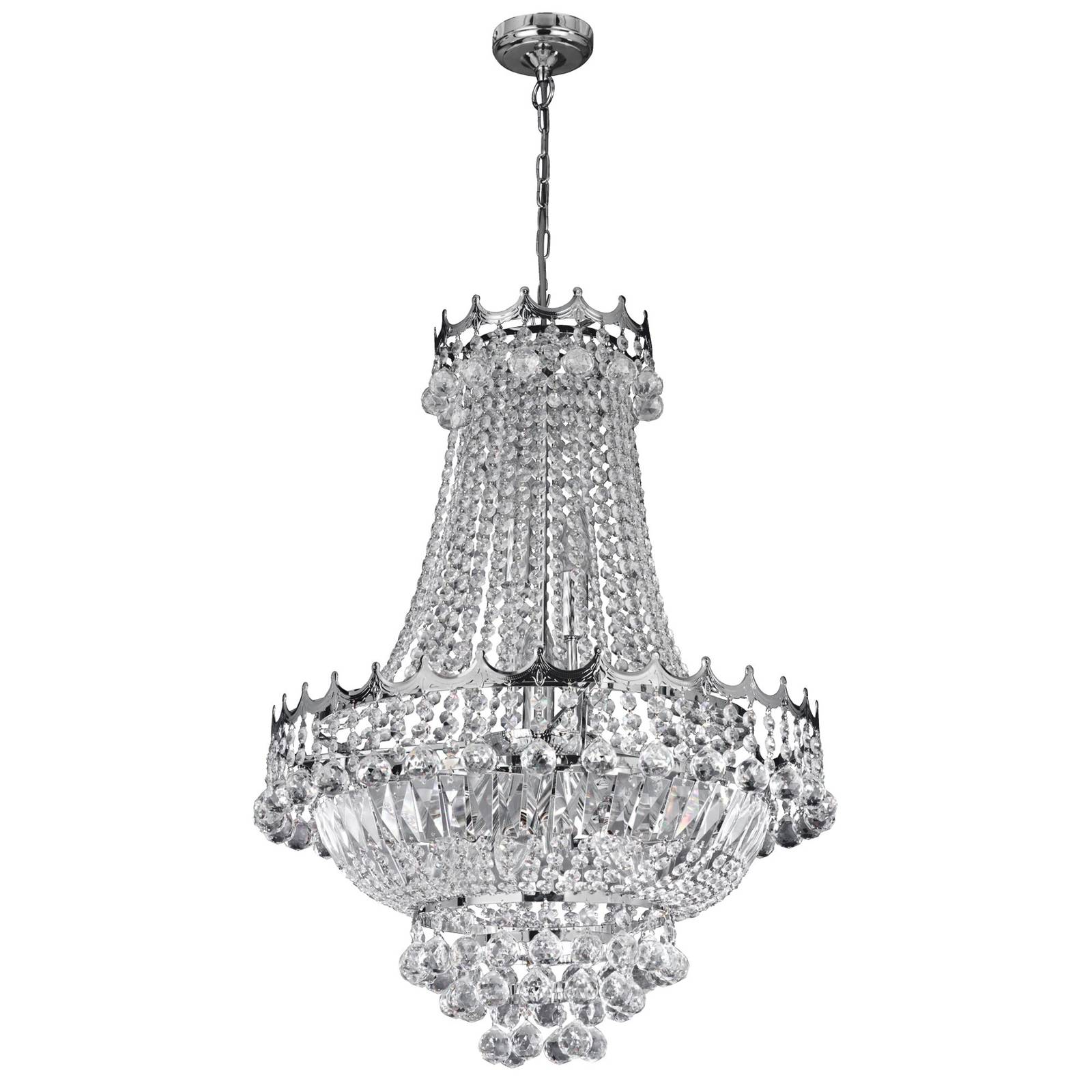 Versailles crystal chandelier chrome 55 cm