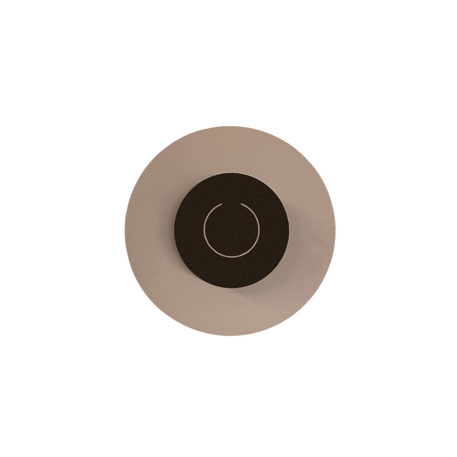 Knikerboker LED wall lamp DoppioZero, pink/brown, Ø 30 cm