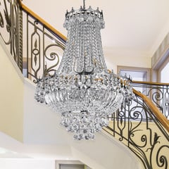 Lampadario di cristallo Versailles cromo 55 cm