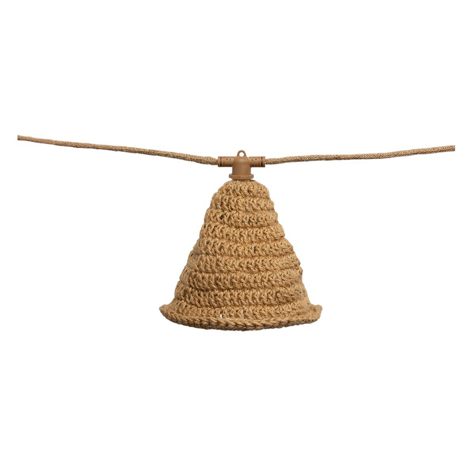 Newgarden LED-Solar-Lichterkette Maro, holzfarben, Jute IP44